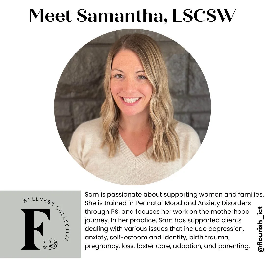🎉 We are thrilled to announce a new addition to Flourish Wellness Collective, therapist Samantha Applebaum, LSCSW! 🎉
Sam is passionate about supporting women and families. She is trained in Perinatal Mood and Anxiety Disorders through PSI and focu