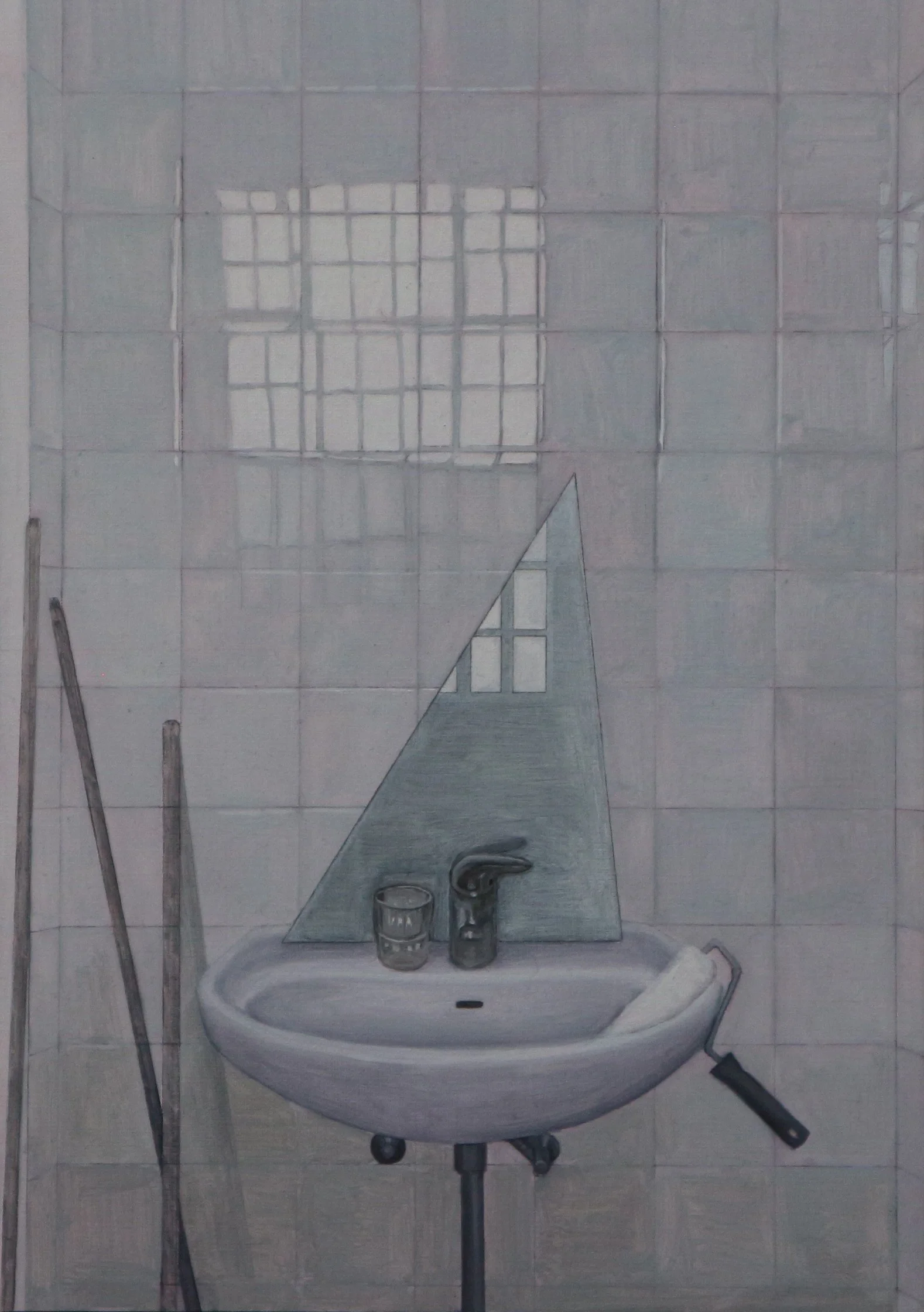 HFPK sink (2025) Oil on card, 23 x 31cm