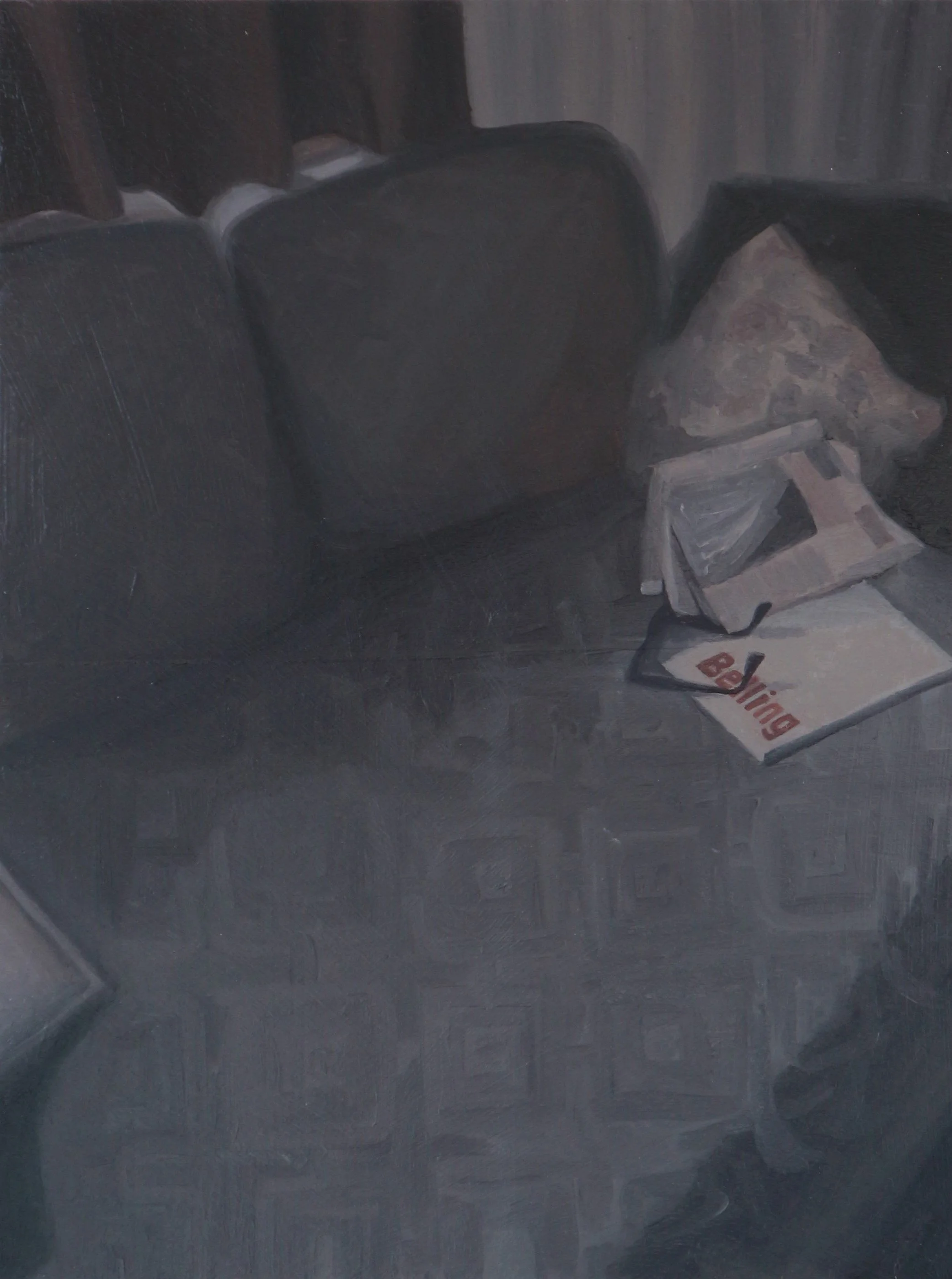 Sofa, Found image 4 (2023) 
Oil on wood panel 
23 x 31cm
SOLD