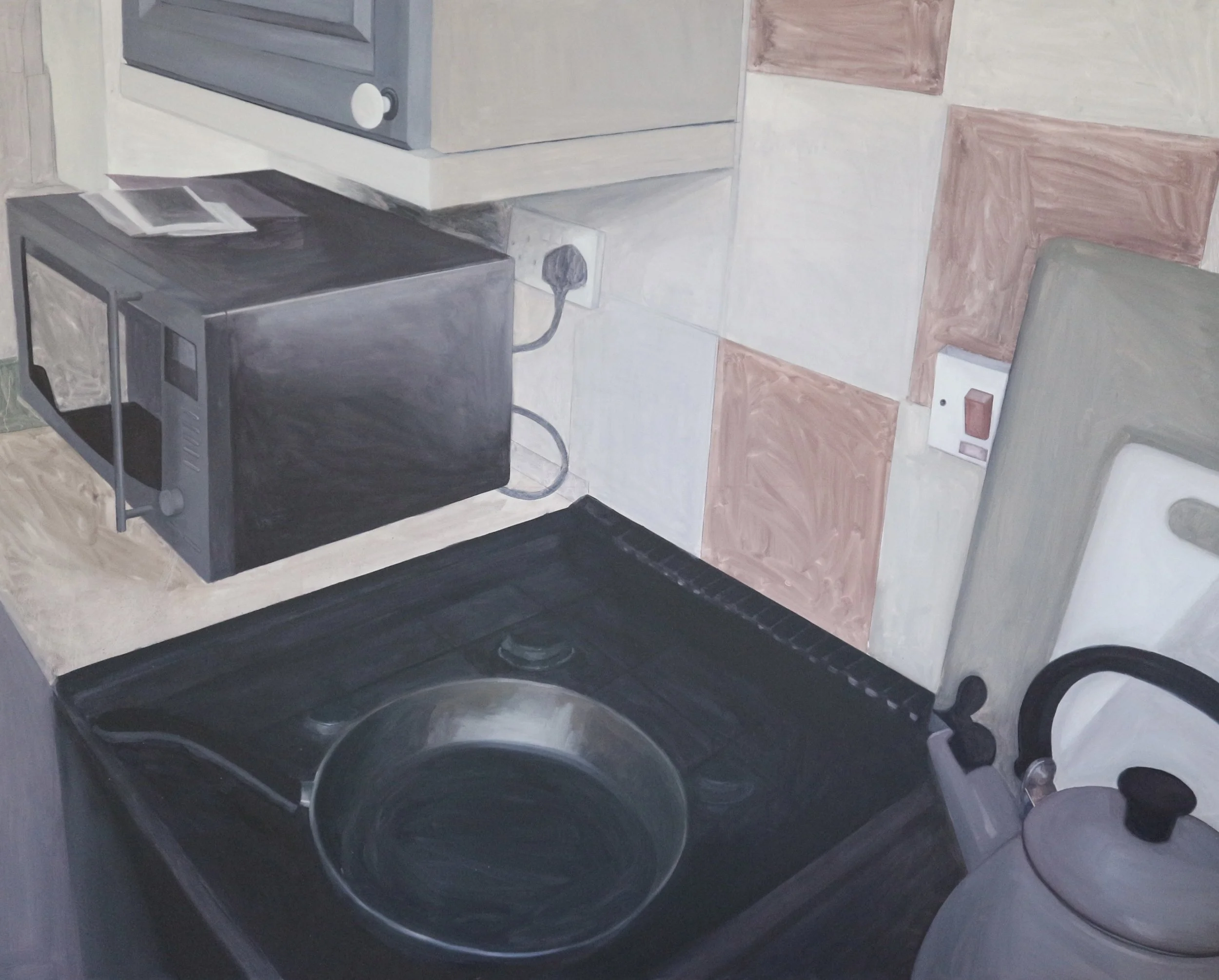 Clonakilty sausages (2025)
Oil on wood panel, 150 x 120cm