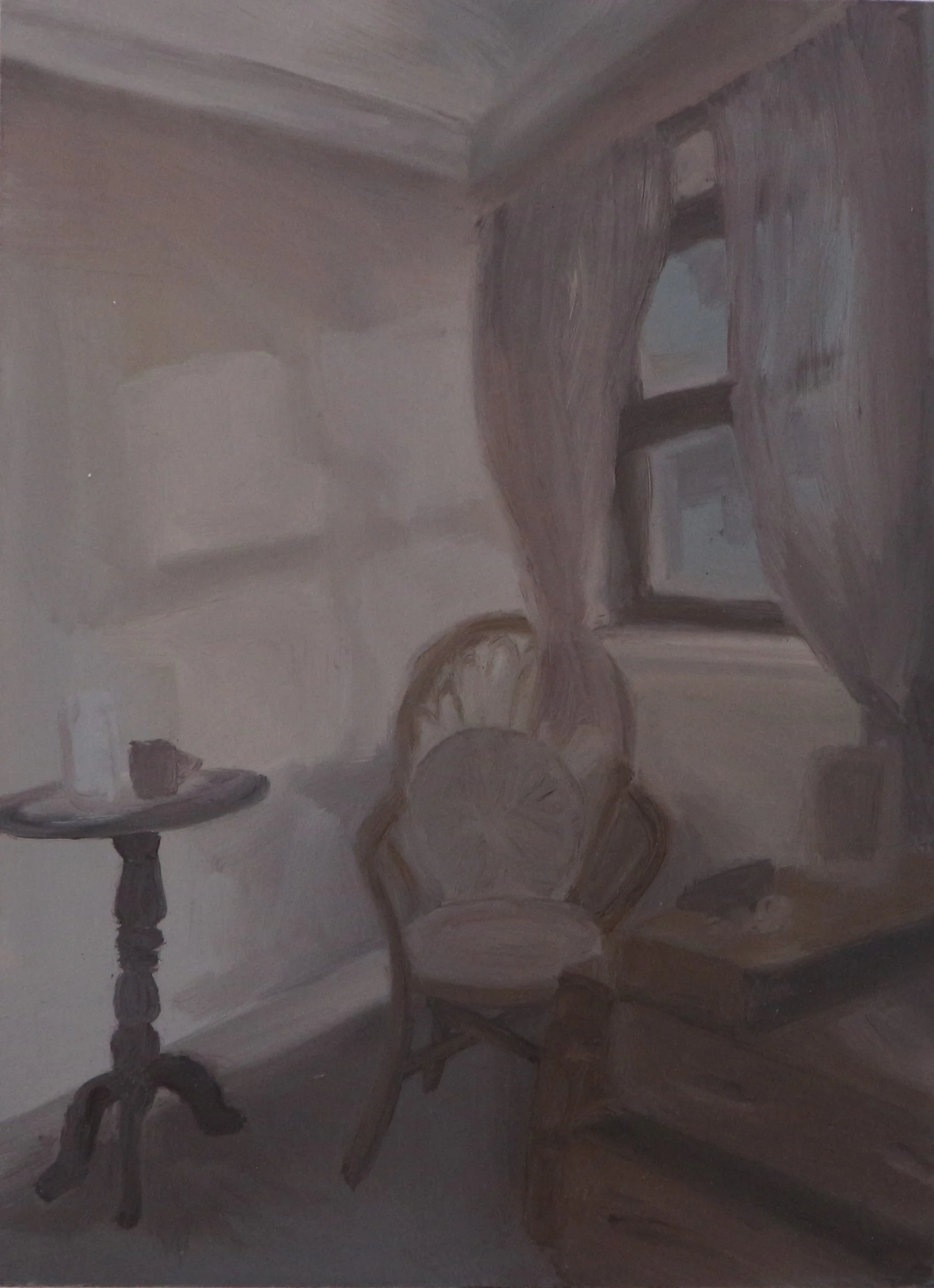 Cyfarfod a gwahanu 3 (2022)
Oil on wood panel
21 x 29cm
SOLD