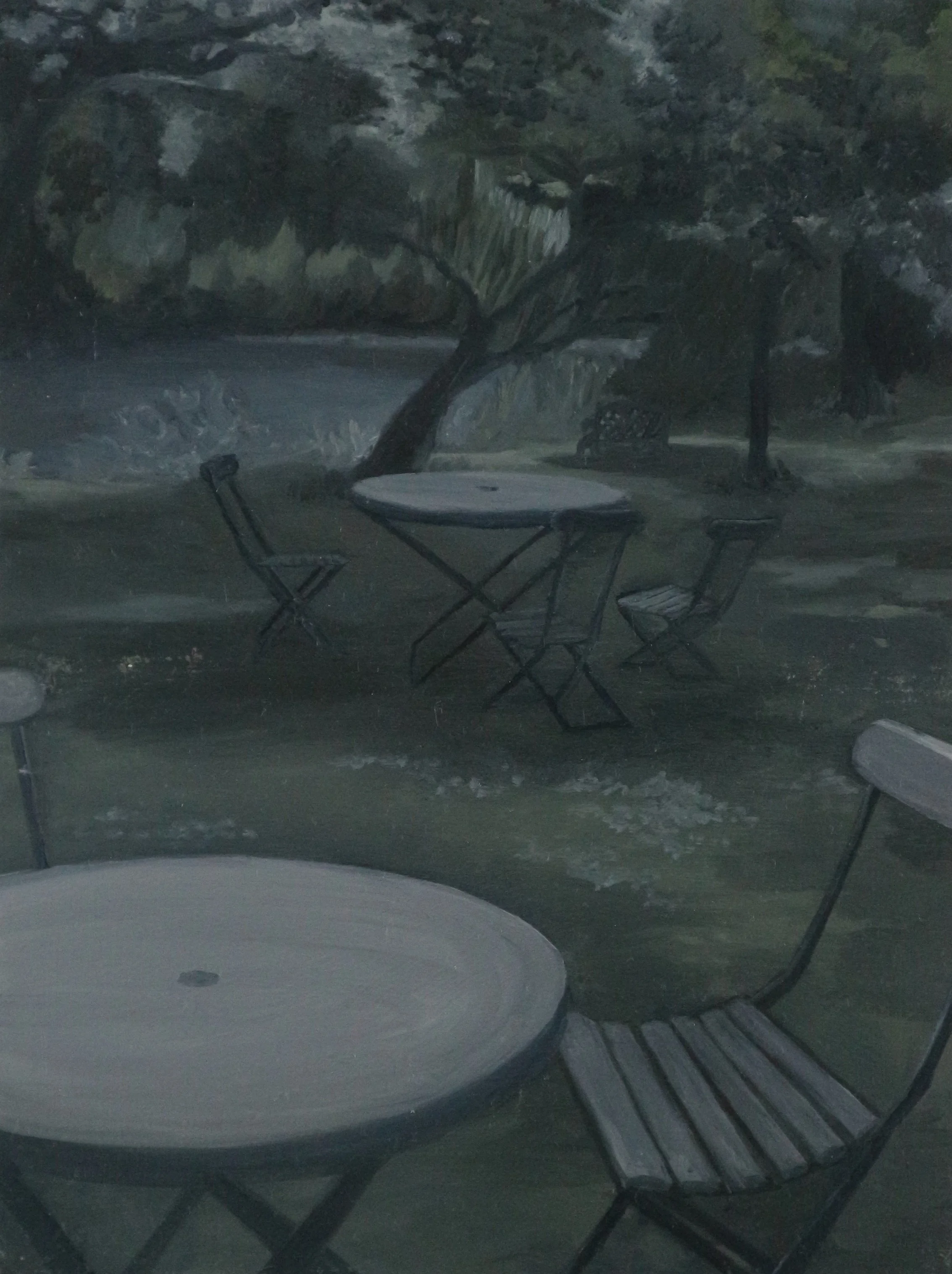 Park, Found image 5 (2023) 
Oil on wood panel 
23 x 31cm