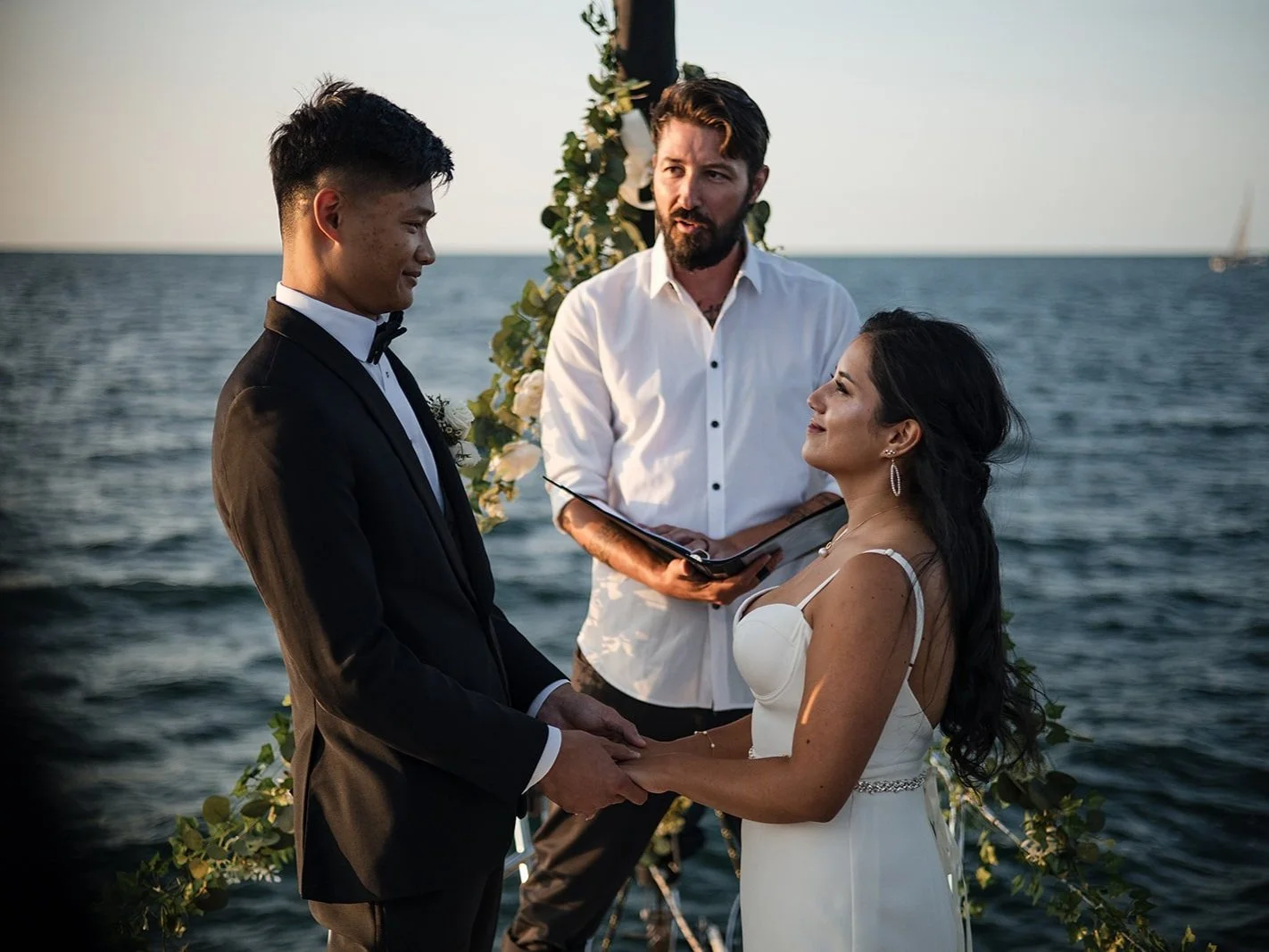 Captain Russ officiating a wedding 4