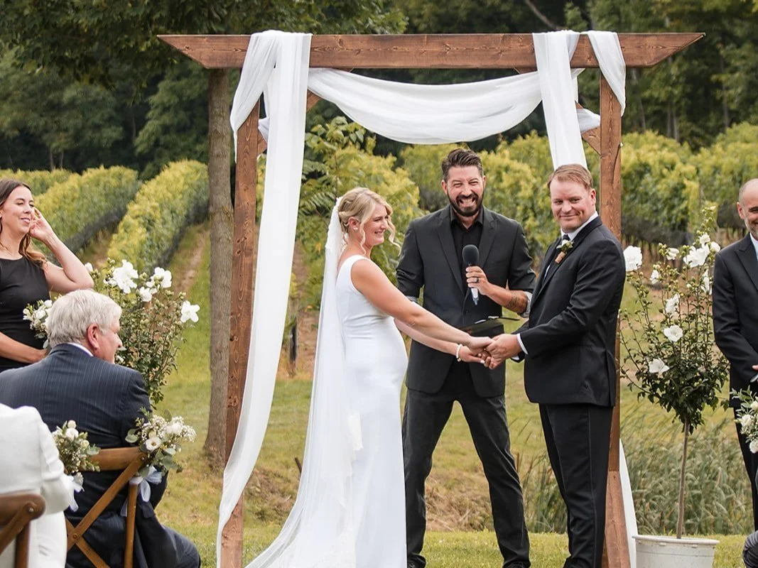 Captain Russ officiating a wedding 3