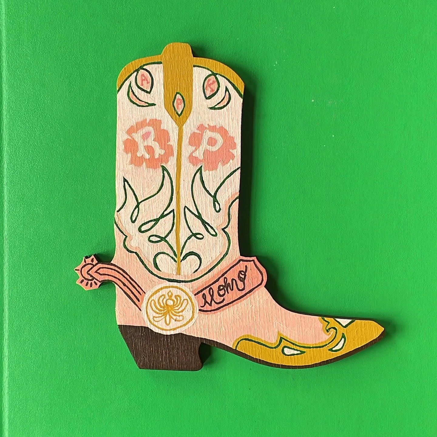 Another boot scootin&rsquo; through the studio.

This one was a special little commission w some fam names and initials snuck in there.

Also this song 😭😭 a legendary one from my childhood 🤠 

Commissions open for July Aug - ask and ye shall recei