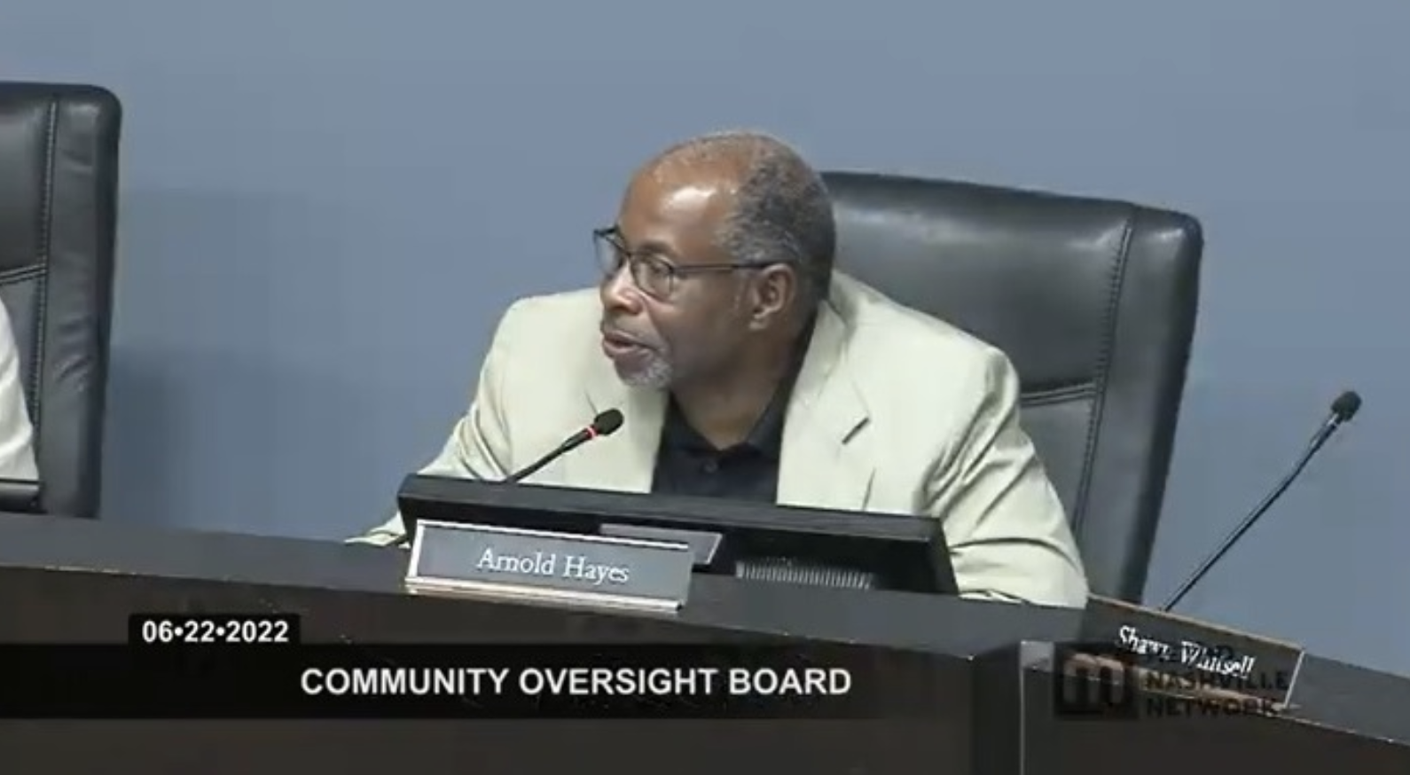 2022, chairing a Community Oversight Meeting