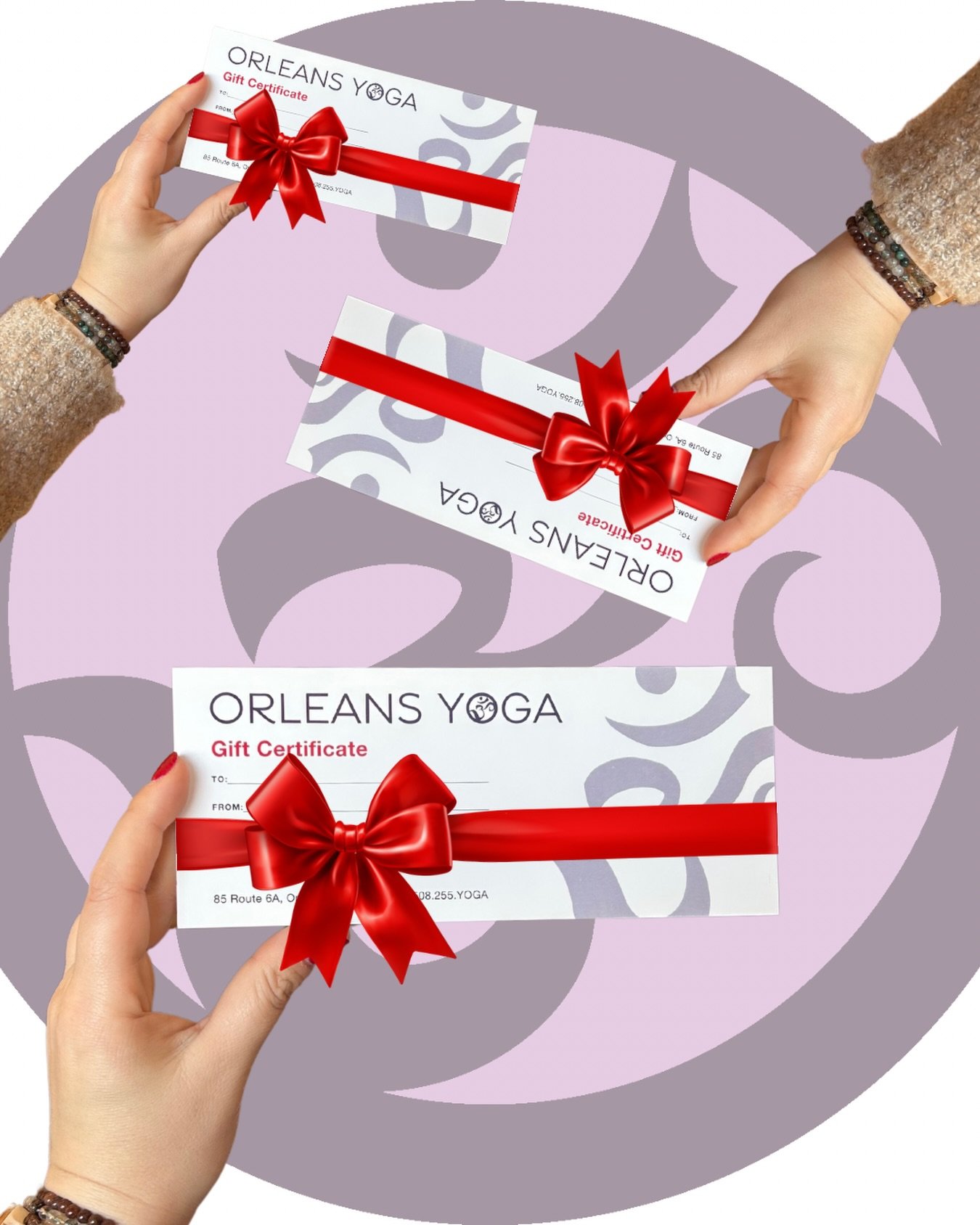 Treat your favorite yogi to the ultimate gift! Our gift cards are available online or in person, for any amount, and can be used for classes, workshops, or boutique items 🎁