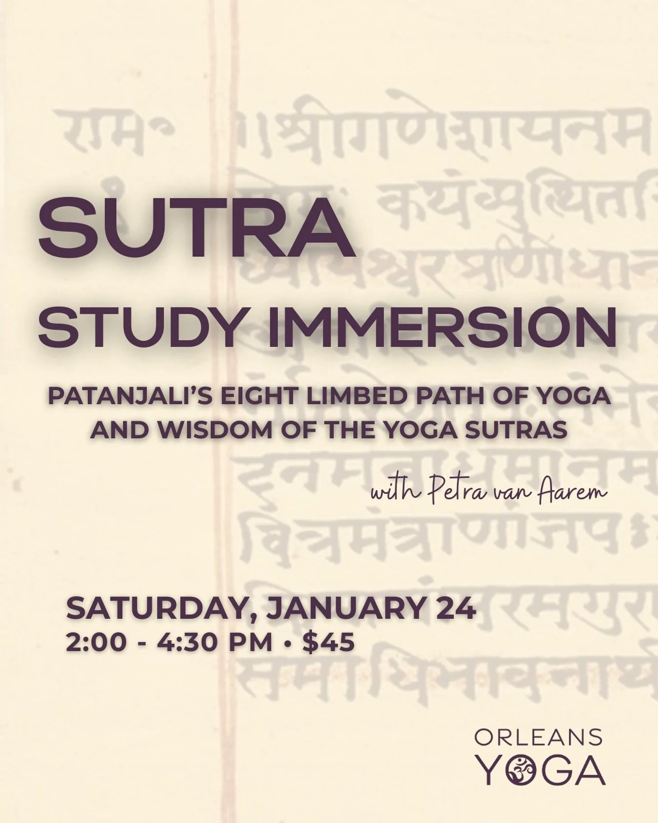 Did you know that the yoga postures we practice are just one limb of the eight limbed path of yoga? Join @petra_ledkovsky_vanaarem for an afternoon of yoga philosophy and applied practice - some dynamic, some restorative - in this introduction to the