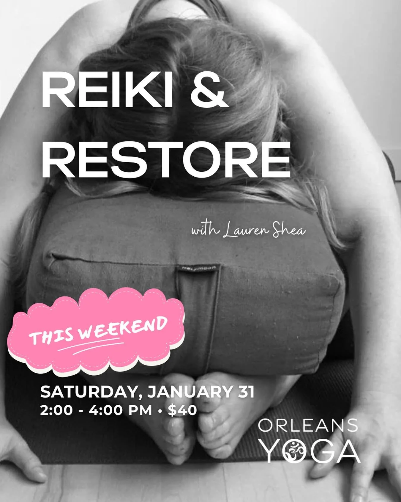 Saturday! 🩷 Join @laurensheawellness for an immersive 2-hour workshop designed to attune the energetic and physical body - allowing accessing deeper nourishment within.

We&rsquo;ll begin with a restorative yoga practice to soften the body, deepen t