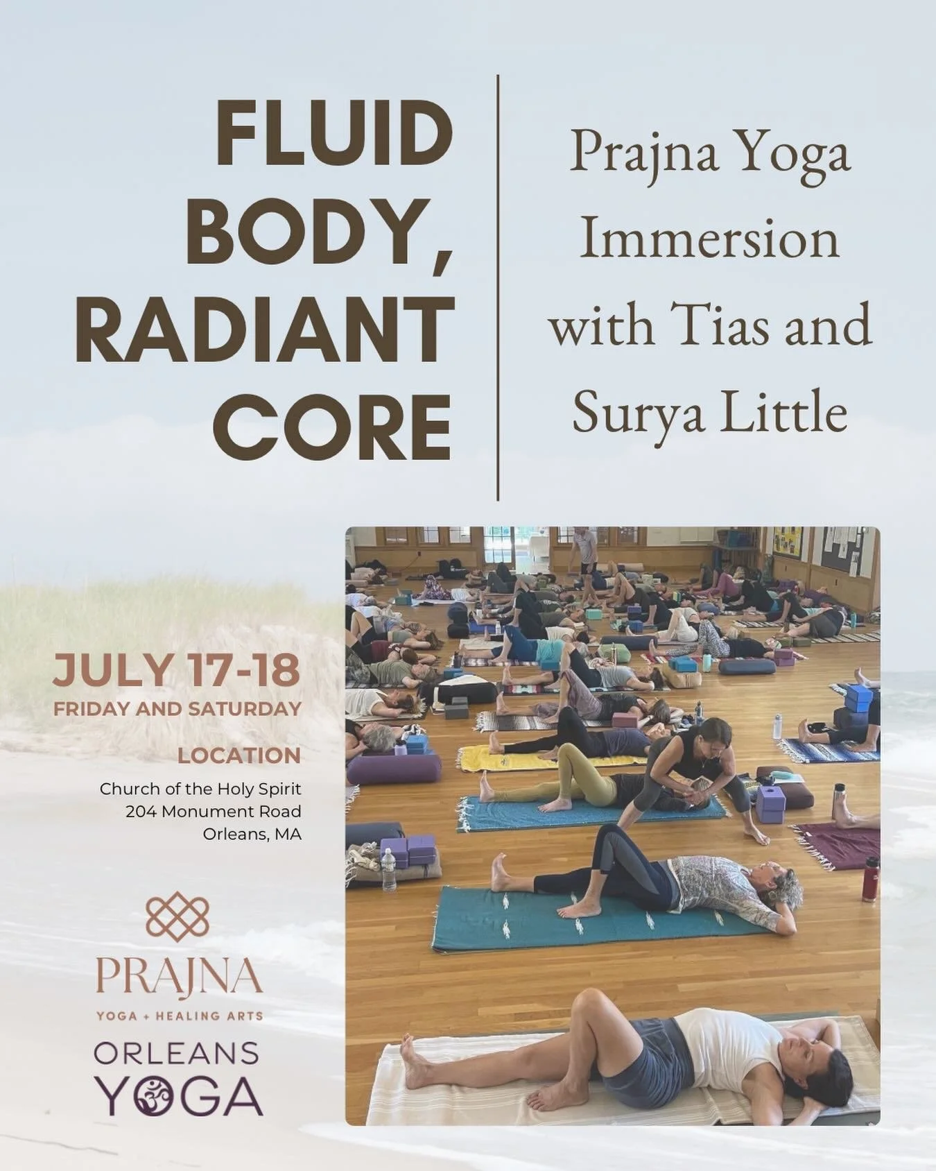 Sign ups are live for this summer&rsquo;s @prajnayoga immersion 🤍 one weekend, four sessions.

Head to our website for more information and to sign up!
