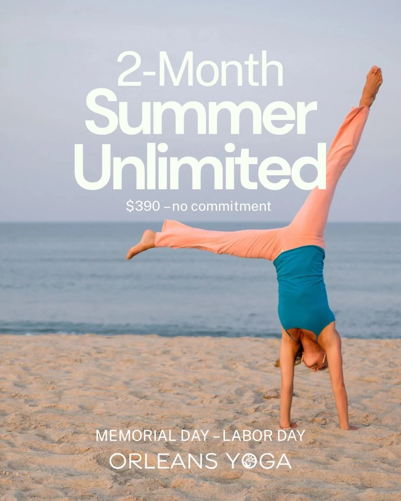 Summer on the Cape goes by quickly. Let yoga be part of your rhythm while you&rsquo;re here. ☀️

Starting the Friday of MDW through Labor Day, enjoy our 2-Month Summer Unlimited offer and make space for movement, connection, and community all season 