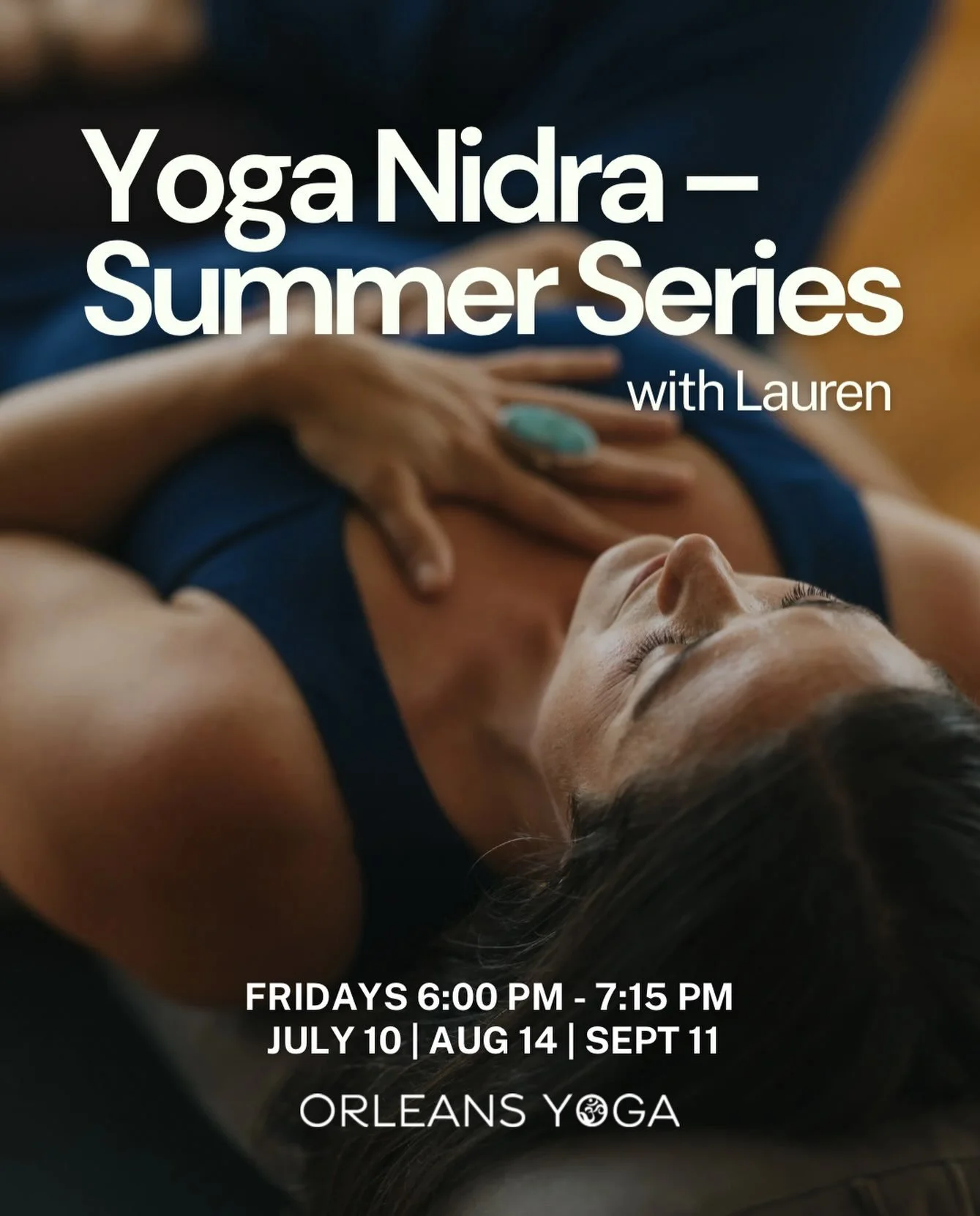 Take some time for yourself this upcoming Friday evening (7/10) from 6:00 - 7:15 PM and join @laurensheawellness for an amazing evening of Yoga Nidra! 🤍✨

Balance the high energy of the sun-soaked season with deep rest.
Each 75-minute session offers