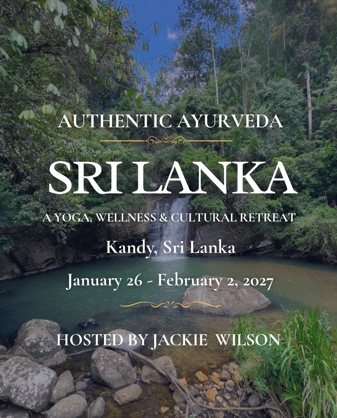 Retreat to Sri Lanka with Jackie!

There&rsquo;s still time to join Jackie for this incredible retreat to Sri Lanka, January 26&ndash;February 2, 2027.

Known as the Pearl of the Indian Ocean, Sri Lanka is a Buddhist island nation just off the southe