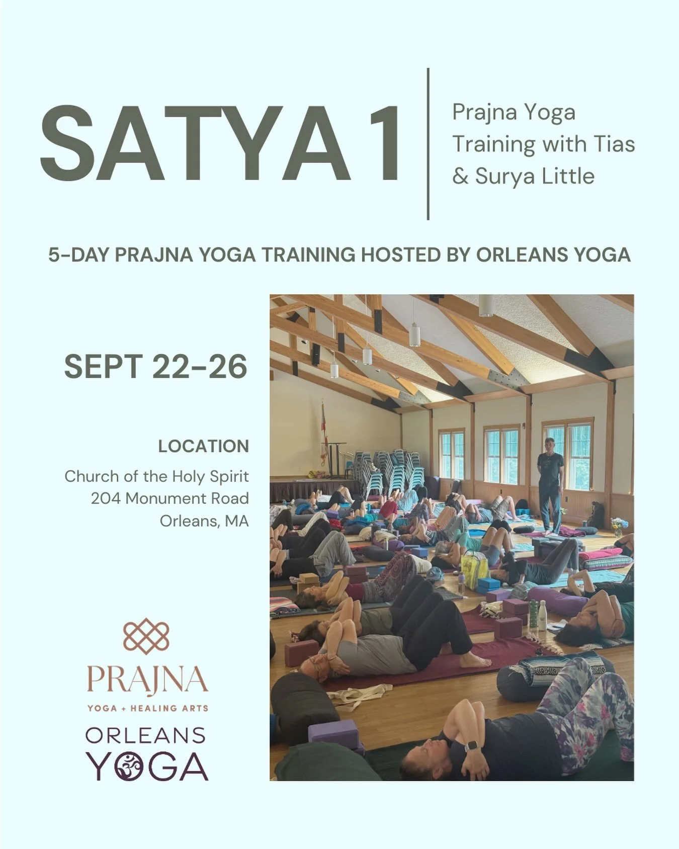 Our SATYA 1: Somatic Awareness Training for Yoga Attunement with Tias &amp; Surya Little is filling up, and what an inspiring group is coming together&hellip; Register by August 31st for early bird tuition discount 🐦 

SATYA is the first training in