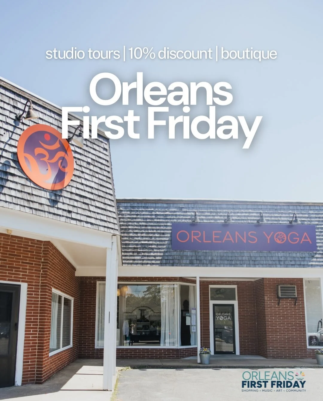 We&rsquo;re excited to be part of Orleans First Friday again tomorrow (8/7) evening! ✨

Start your evening by slowing down with Jenna&rsquo;s Gentle Yoga with Meditation from 4:15&ndash;5:30 PM. We recommend registering online in advance to reserve y