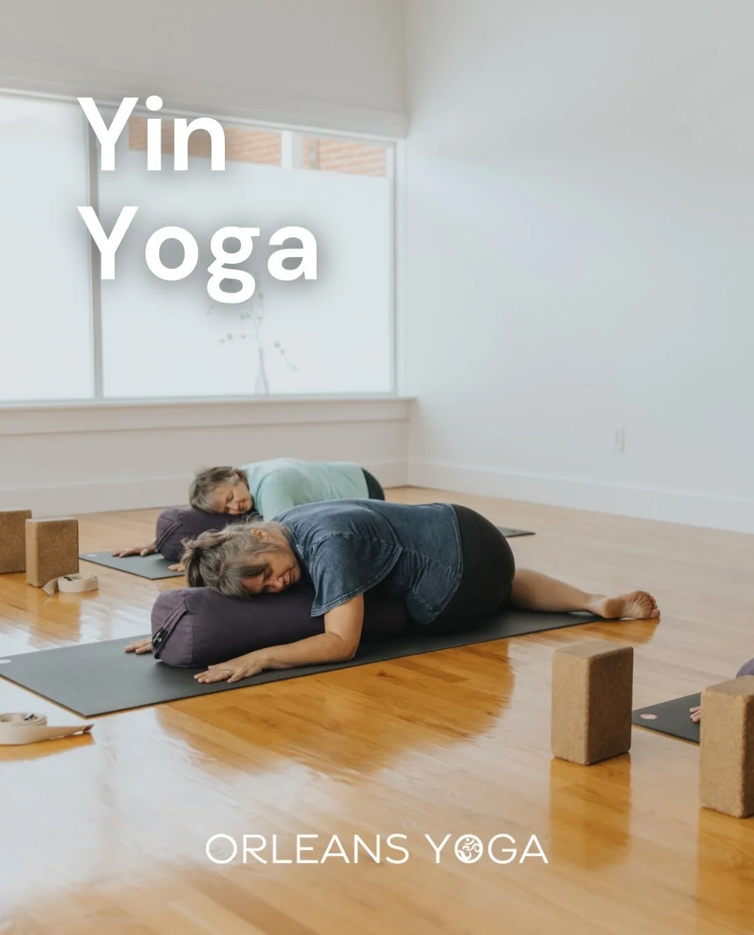Next up in our class spotlight series: Yin Yoga.

Yin invites you to slow down in a different way. Most of the practice takes place on the floor, with passive postures held for several minutes at a time so the body has a chance to soften gradually ra