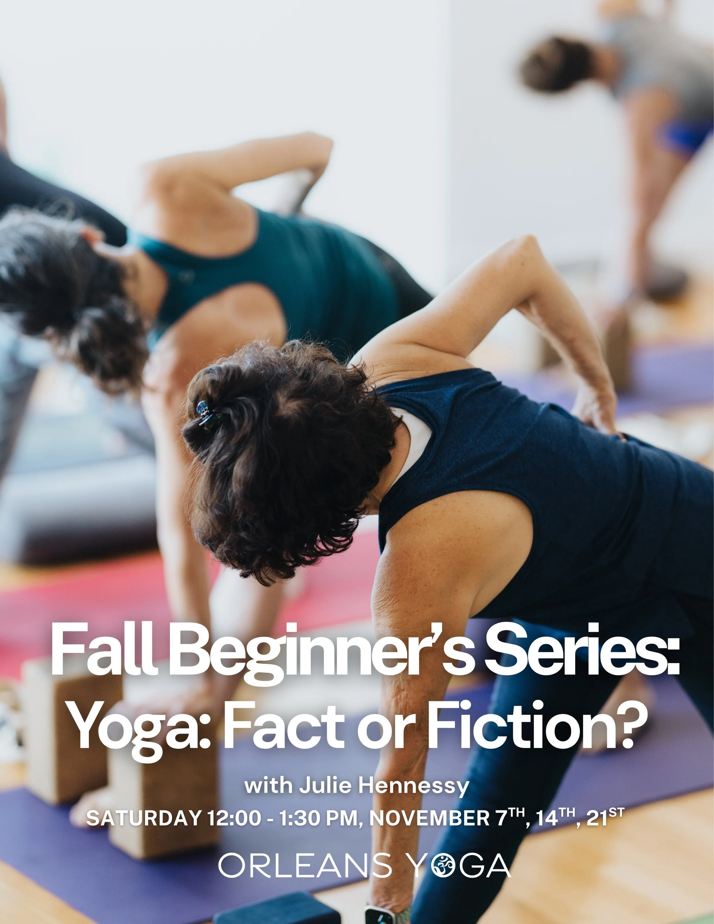 Yoga is just the poses. Fiction.

The physical postures are only one part of yoga. The practice also includes breath, meditation, philosophy, and the way we learn to pay closer attention to ourselves.

That&rsquo;s part of what makes our Fall Beginne