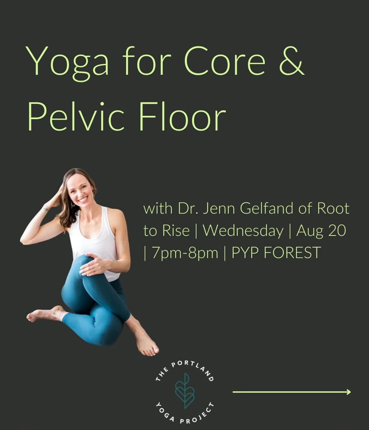 Yoga For Core and Pelvic Floor at The Portland Yoga Project (Come early for ear seeds with Kristen!)
