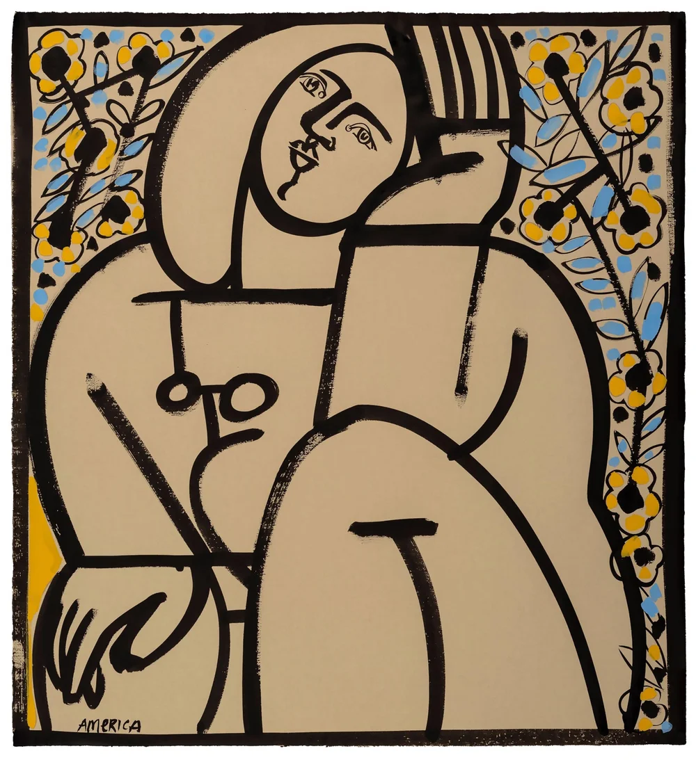 Woman Sits And Thinks About How Beautiful Things Can Be