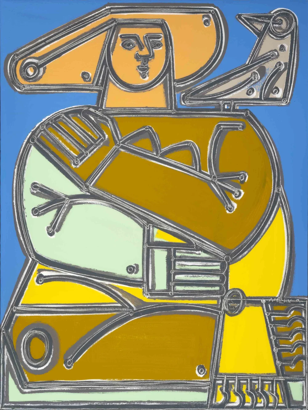 Woman With Bird On Shoulder