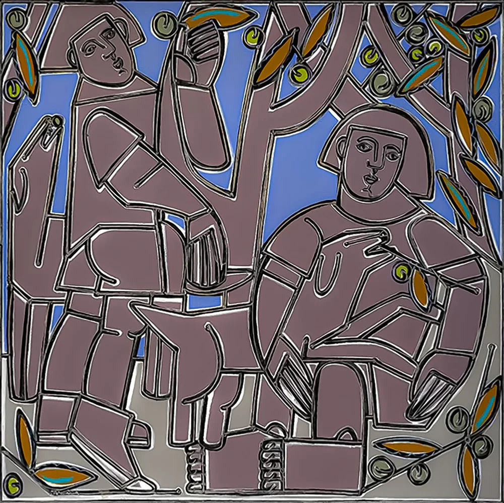 Dogs Under Fruit Trees