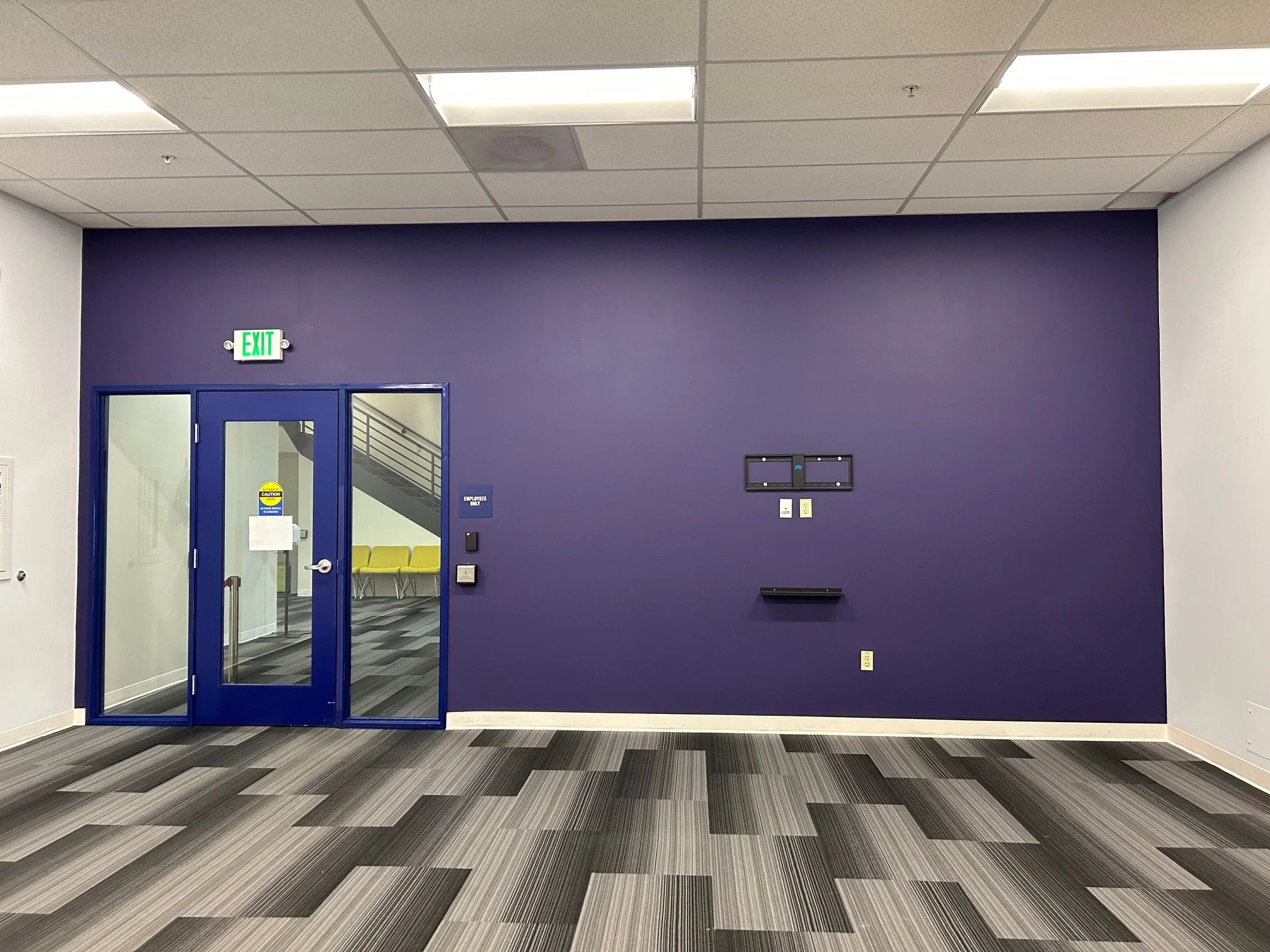 Interior office painting project at commercial building in Gresham, Oregon.