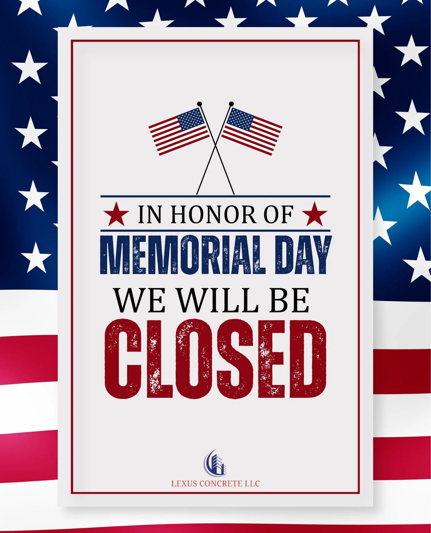 Honoring those who gave everything so we could have today. In observance of Memorial Day, we're closed and will be back tomorrow.