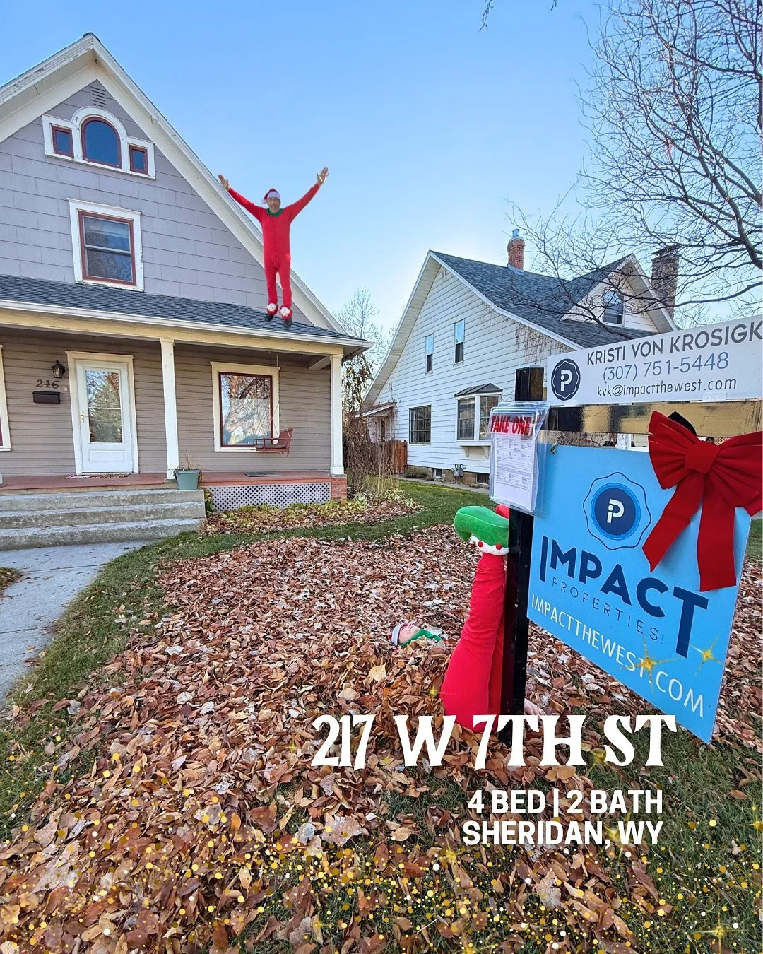 ✨‼️Elfing around at some of our listings! Featured elves include: Big AND Tiny Greggo Von Clause, Mama Von Pollipop, and Katty Merrywink. 🎄

Swipe and spot the elves and if you see a house you might like you can find more information at http://impac