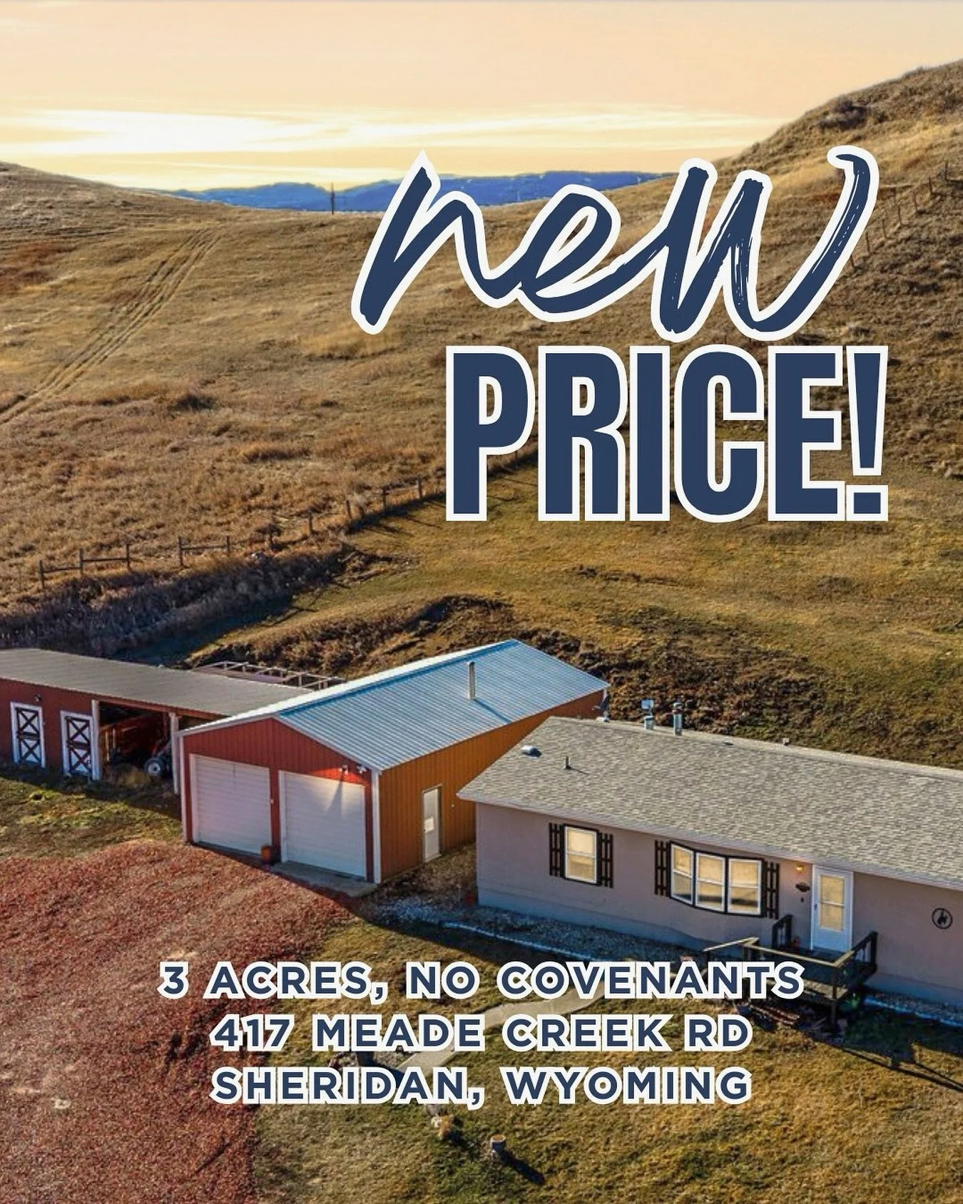 🚨NEW PRICE🚨 This beautiful and spacious out-of-town property has no HOA, no covenants, and has a shop and horse barn. Ready for all your animals! When I was a kid, I loved going to friends&rsquo; houses out on Meade Creek because it always felt lik