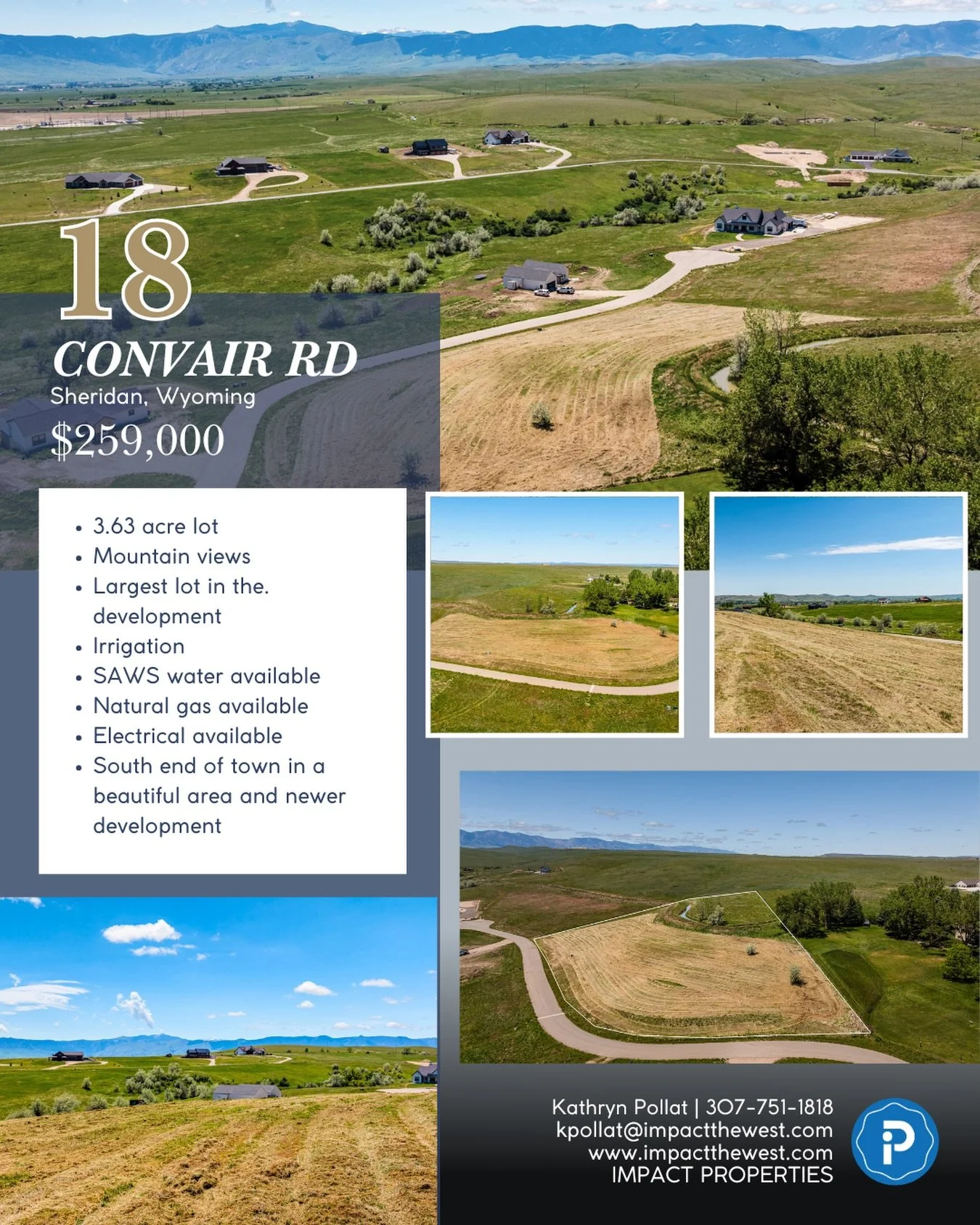&nbsp;🚨3.63 ACRE LOT LISTING WITH VIEWS🚨

💰Offered at $259,000

KEY FEATURES:
✨3.63
✨Mountain views
✨Largest lot in the. development
✨Irrigation
✨ SAWS water available
✨Natural gas available
✨Electrical available
✨South end of town in a beautiful 