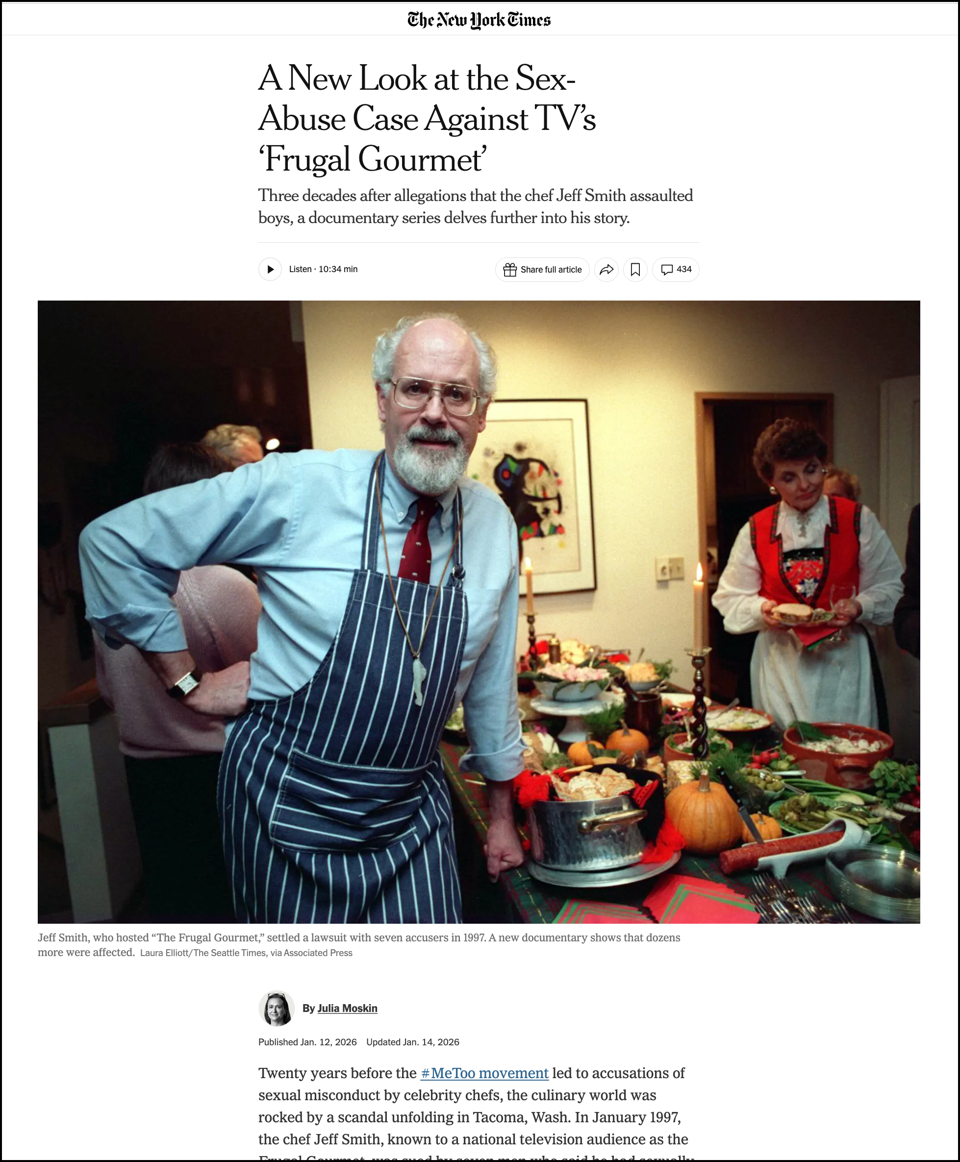 Screenshot of New York Times exclusive coverage of indie film I Bid You Peace