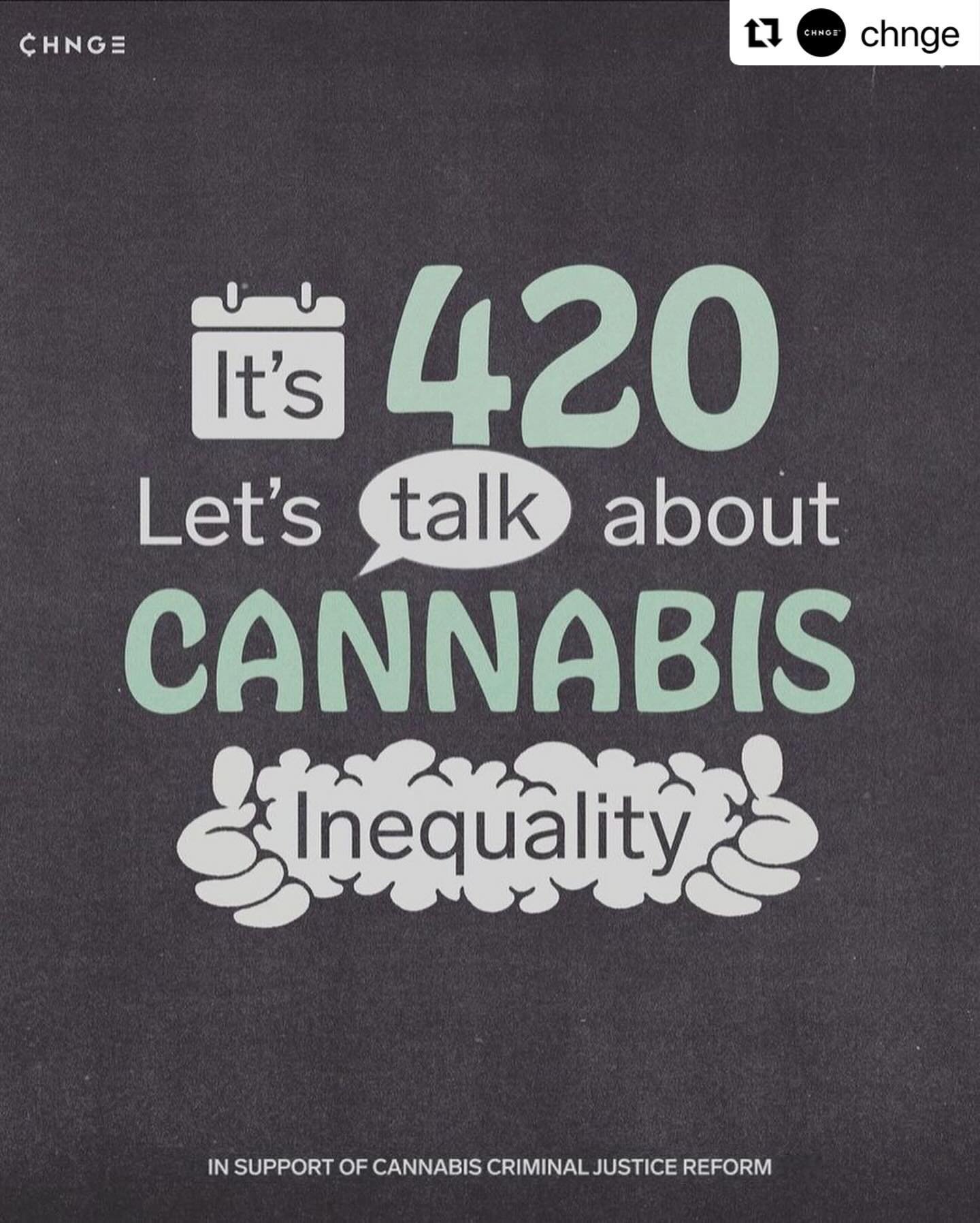 Happy #420 🍃😎🦁
 
#Repost via @chnge 
・・・
This #420 we&rsquo;re talking about Cannabis Inequality. Swipe for some alarming stats + resources &rarr;
We encourage you to support the organizations on the last slide. 💚

#eatsleepblank #pamojafit #taop