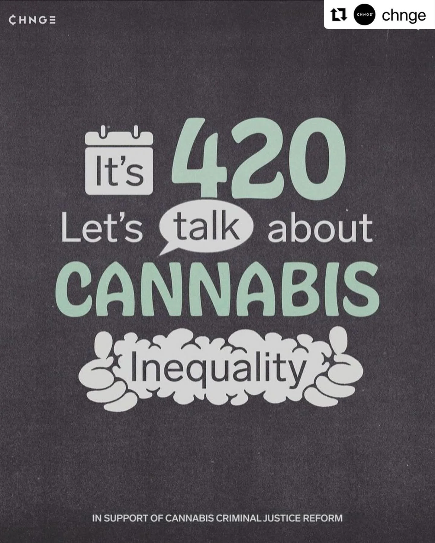 Happy #420 🍃😎🦁
 
#Repost via @chnge 
・・・
This #420 we&rsquo;re talking about Cannabis Inequality. Swipe for some alarming stats + resources &rarr;
We encourage you to support the organizations on the last slide. 💚

#eatsleepblank #pamojafit #taop