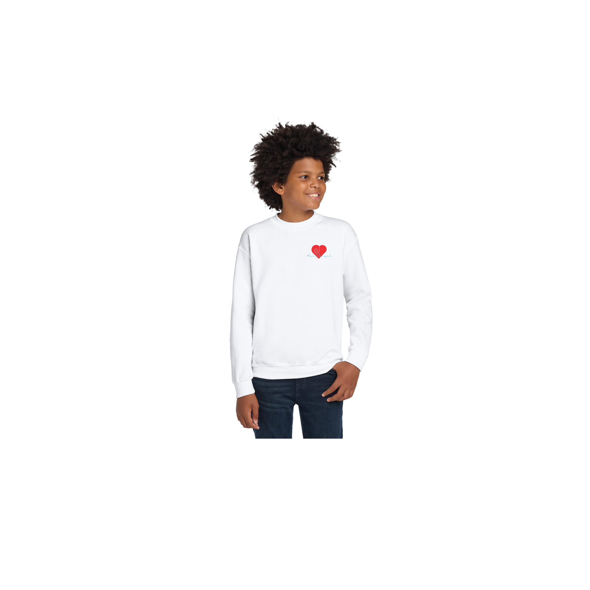 Youth HeartCharged Crewneck