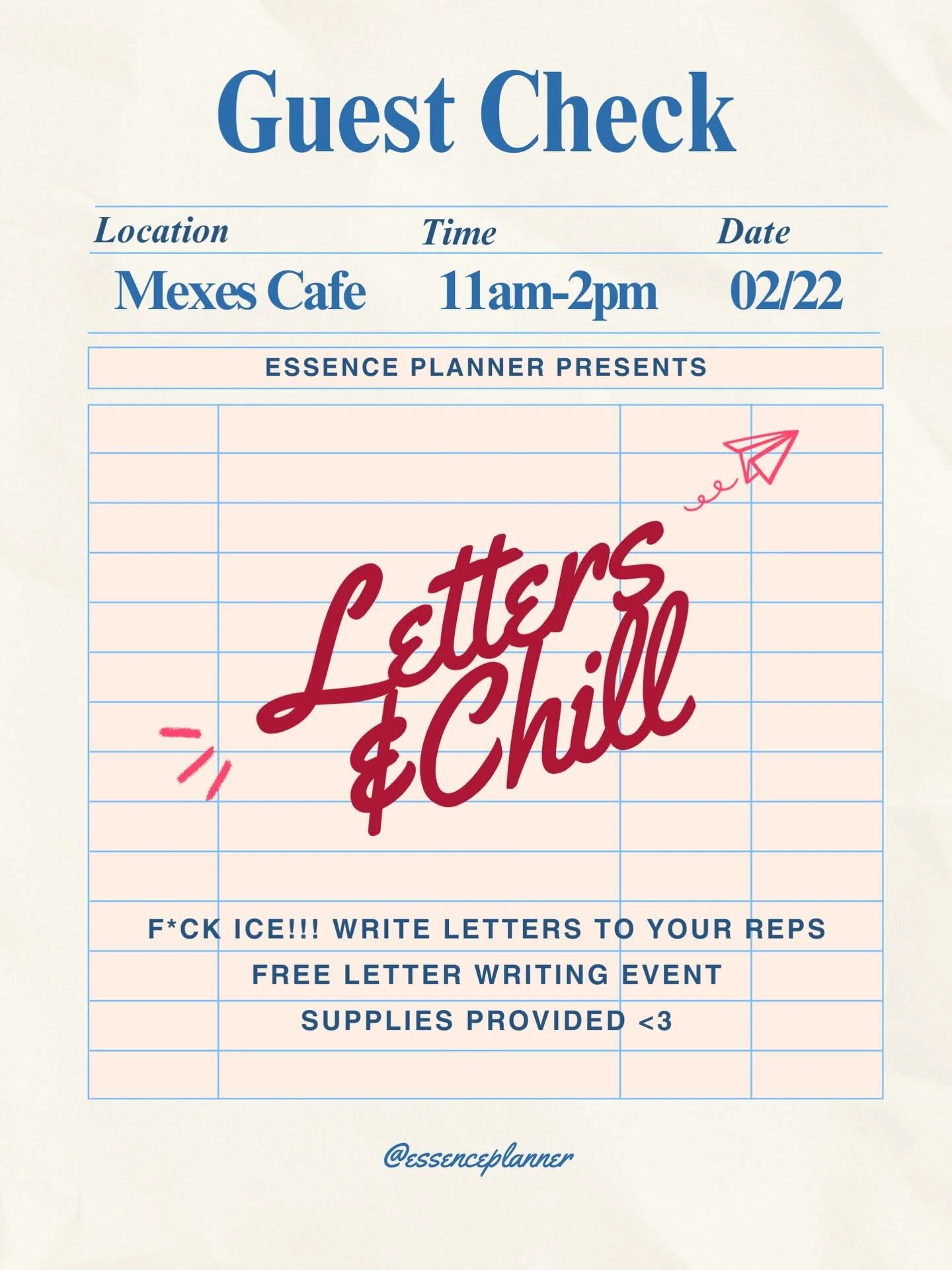 letters &amp; chill has been rescheduled to this sunday due to the flood warnings this past weekend! 

rsvp link in bio <333