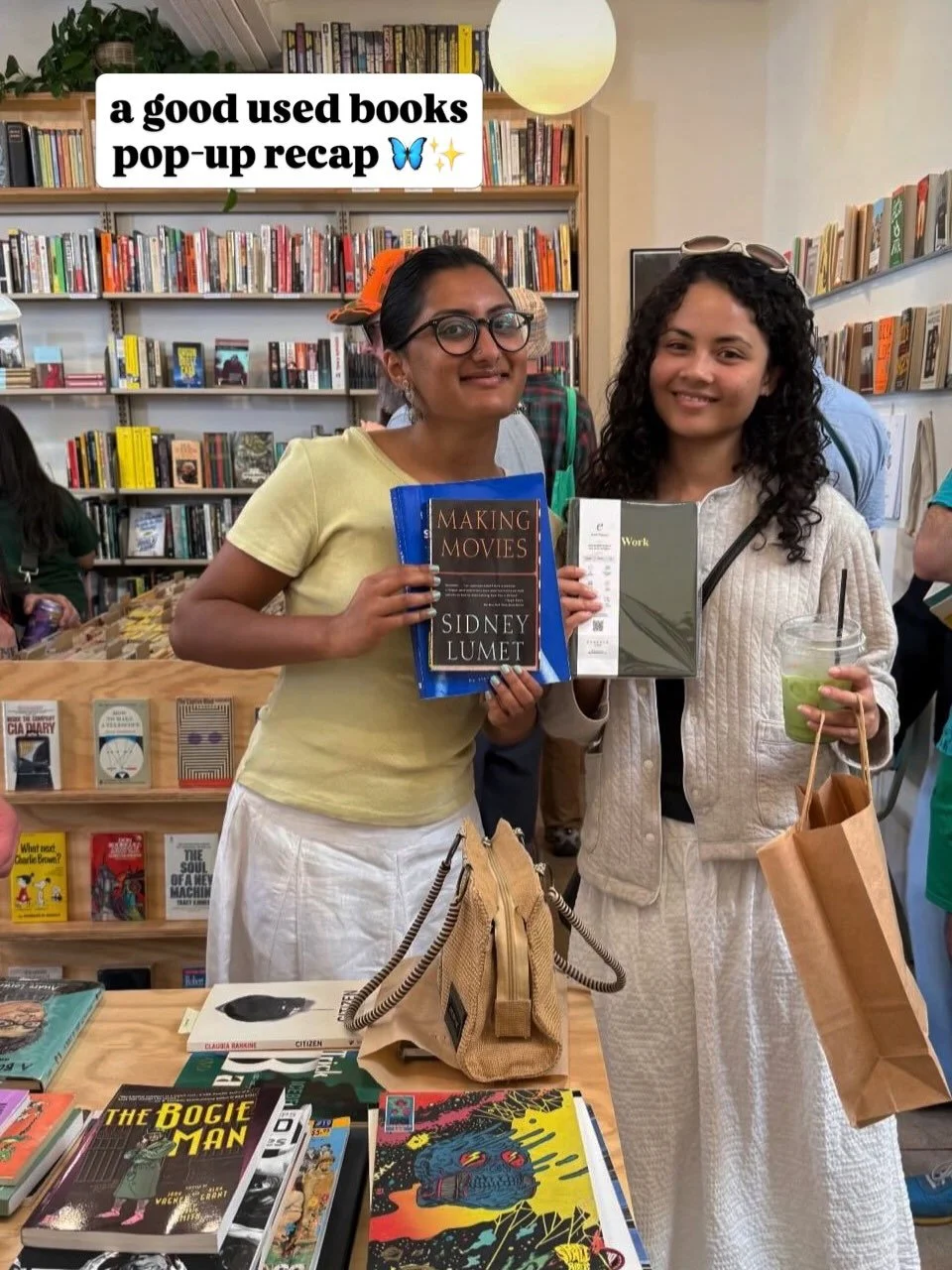 pop up at @agoodusedbook 📚✨

we love being back at markets! s/o to chris and jenny for being incredible people 💫 

thank you to everyone who stopped byyyyy 💖 i loved yapping with yall 😌

#radicalselflove #planner