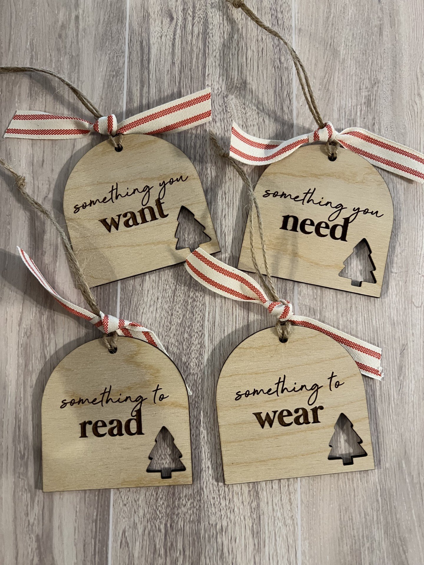 Christmas Tags - Need, Want, Read, Wear