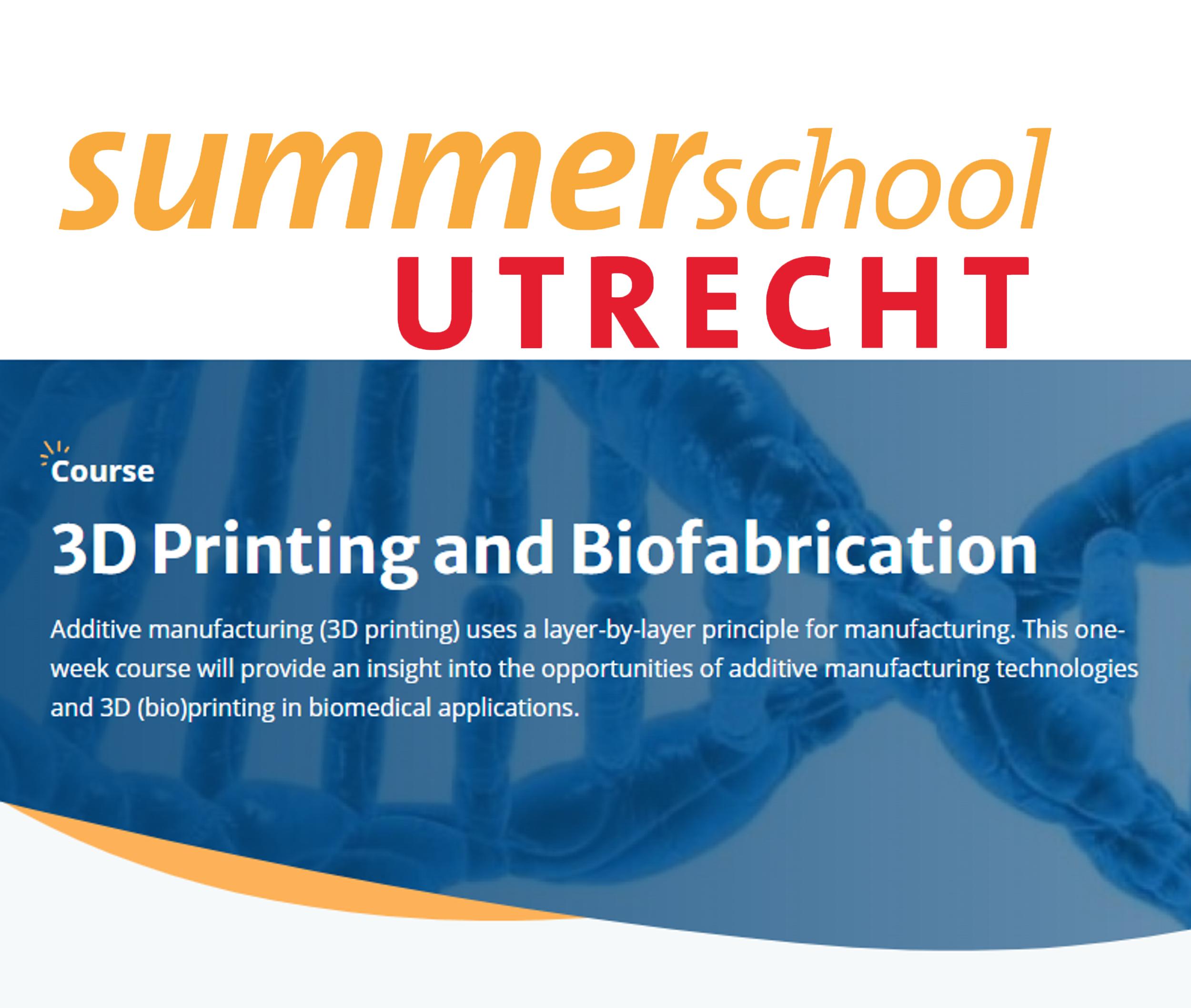 SUMMER SCHOOL 3D PRINTING &amp; BIOFABRICATION IS BACK FOR ITS 13TH EDITION
