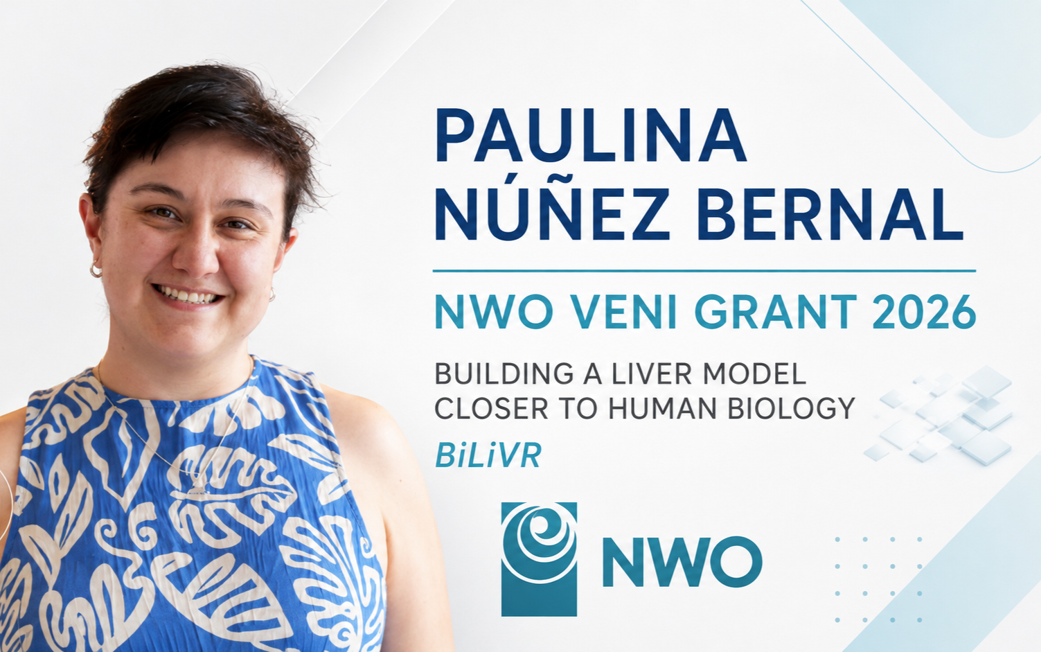 PAULINA NÚÑEZ BERNAL AWARDED NWO VENI GRANT