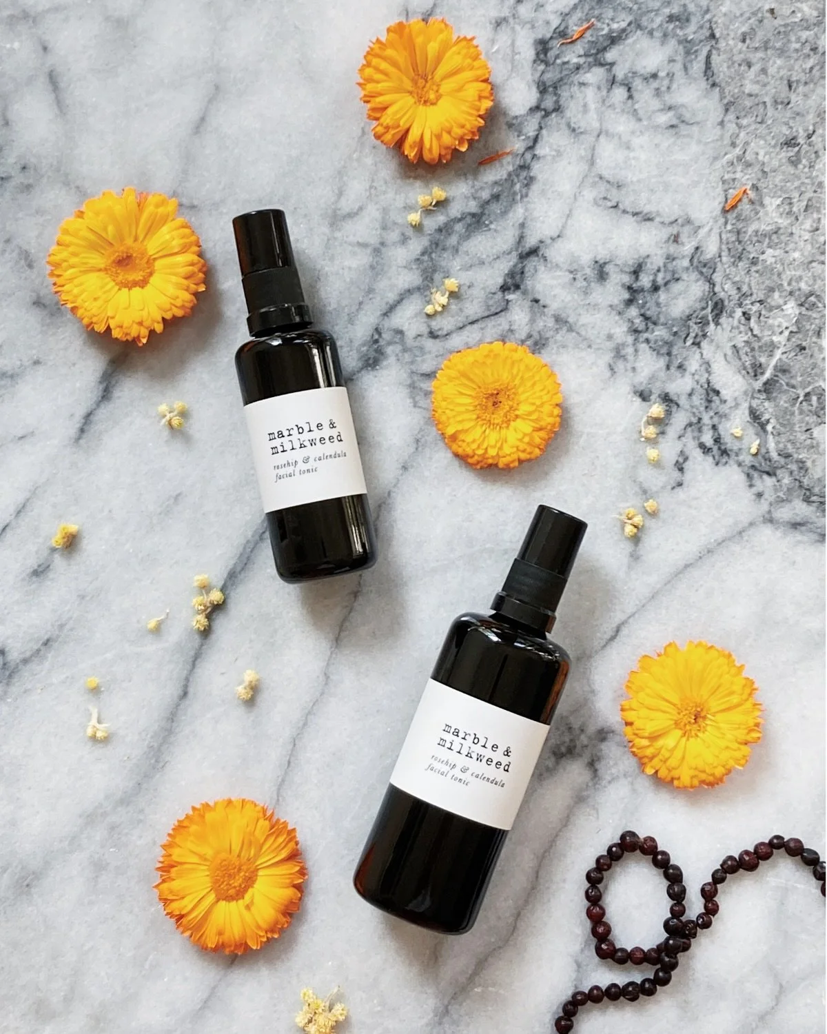 { the magic of oil + water }

don&rsquo;t skip this step 💦 moisture + hydration = glow

❀ our rosehip &amp; calendula facial tonic ❀

a deeply nourishing blend of wild rosehip &amp; organic calendula small-batch hydrosols, with a hint of gorgeous or
