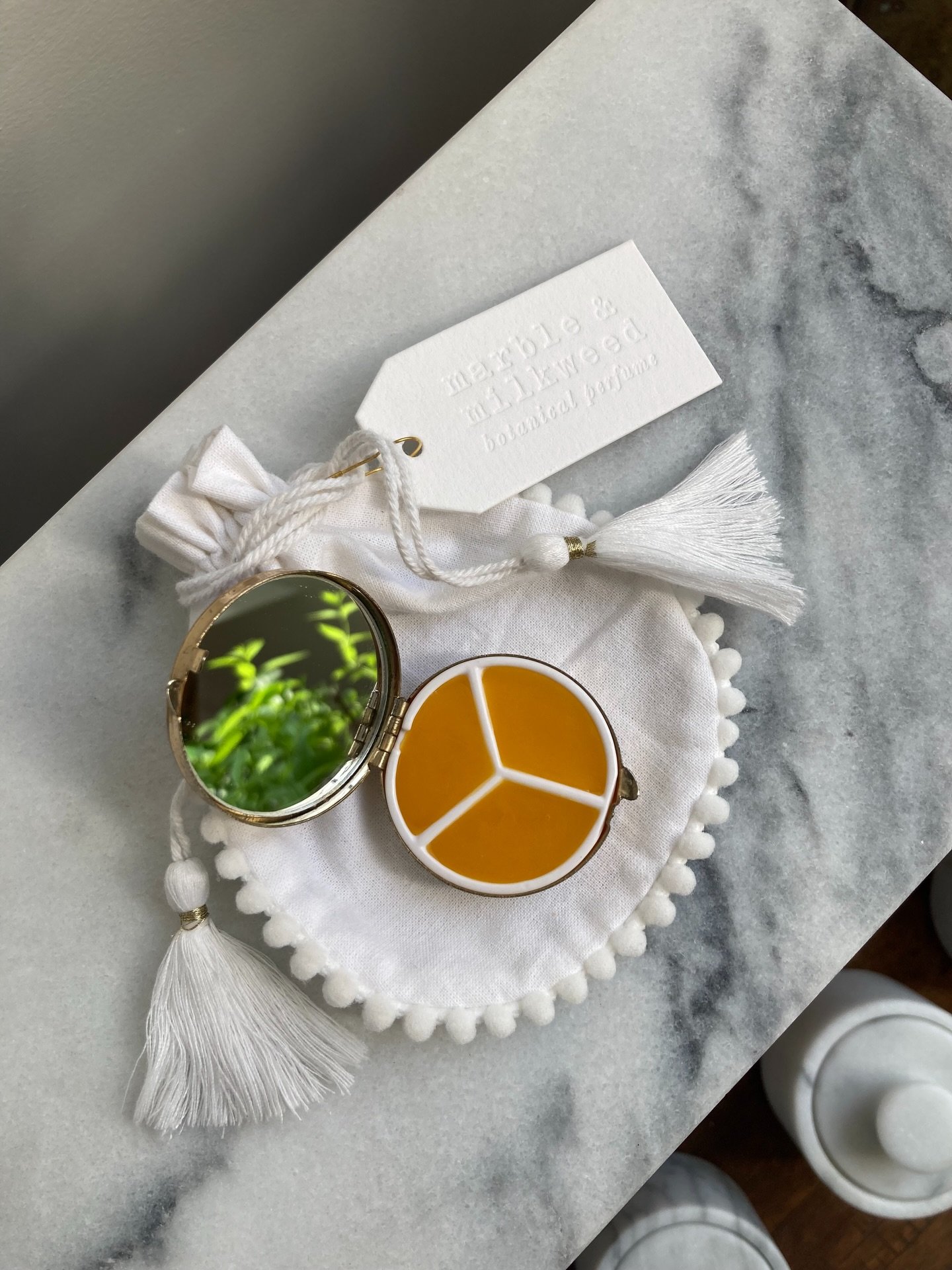 sending this little vintage beauty to a new home filled with our rose, cardamom &amp; sandalwood botanical perfume balm. an absolute treasure 💕

botanical perfume . scent . natural perfume . artisan perfume . niche fragrance . indie perfume . plant 