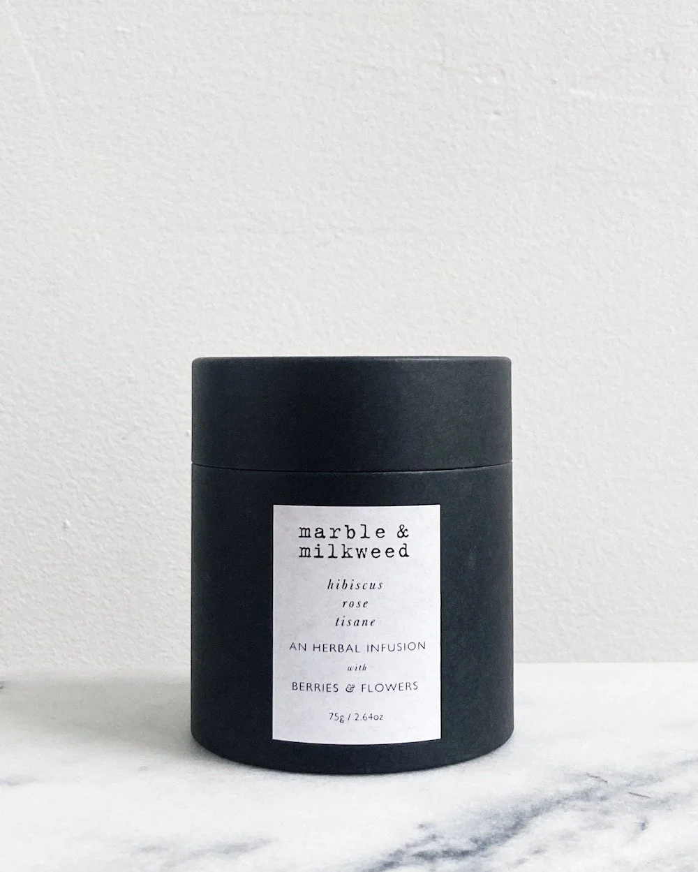 marble & milkweed | hibiscus rose tisane in paper canister.JPG