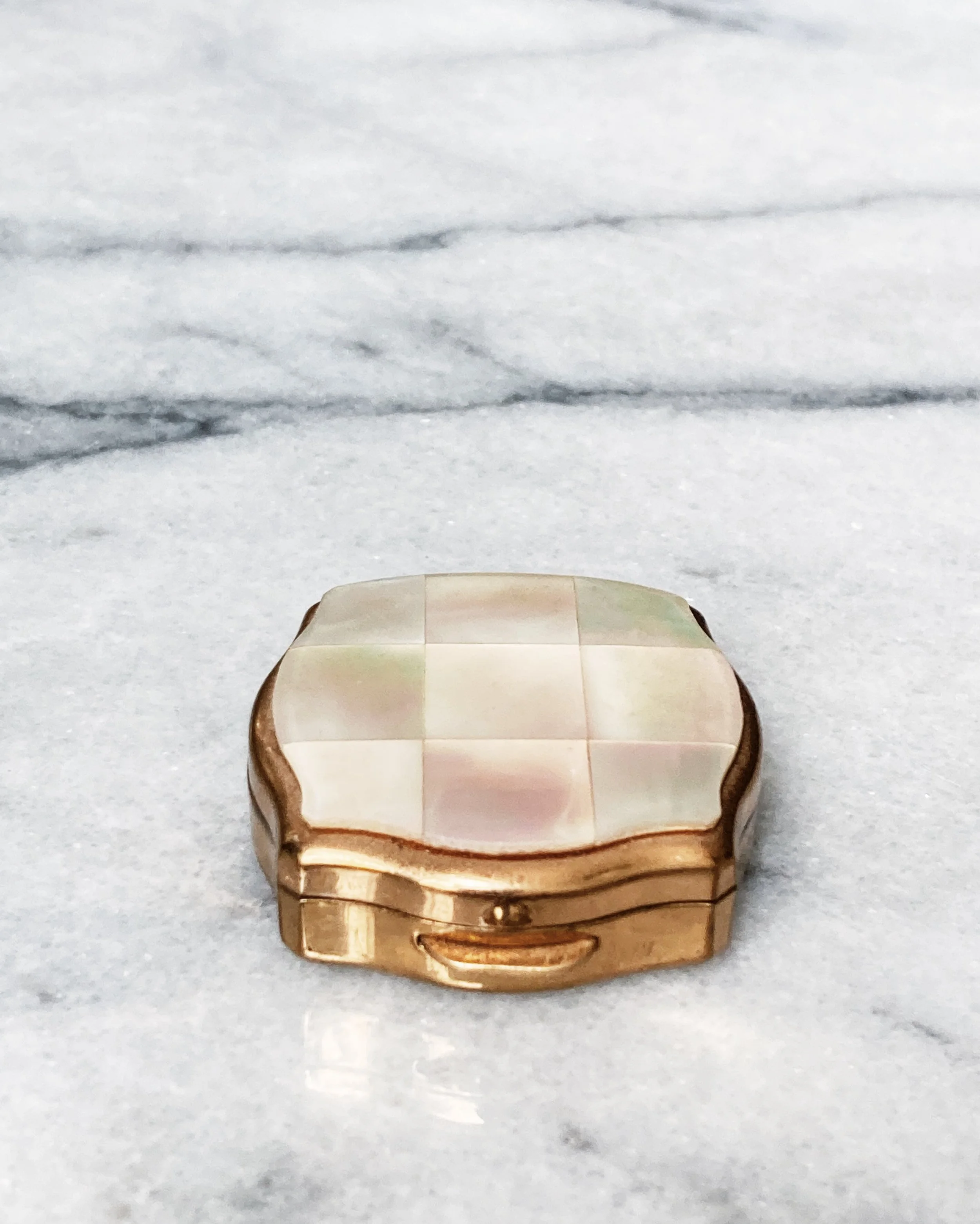 marble & milkweed | vintage pearl mosaic solid perfume balm compact 2.JPG
