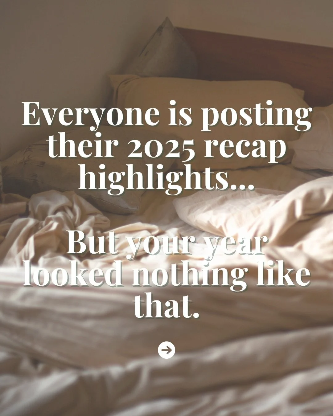 Not everyone ends the year with a highlight Reel. 
Some of us are ending it with a heart that&rsquo;s still learning how to carry what we&rsquo;ve been through.
⠀⠀⠀⠀⠀⠀⠀⠀⠀
If everyone&rsquo;s year-end reflections feel painful, overwhelming, or out of 