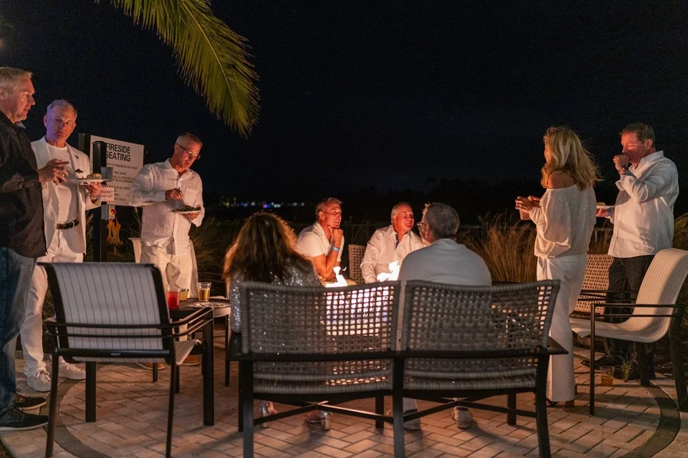 Candid photo at fire pit