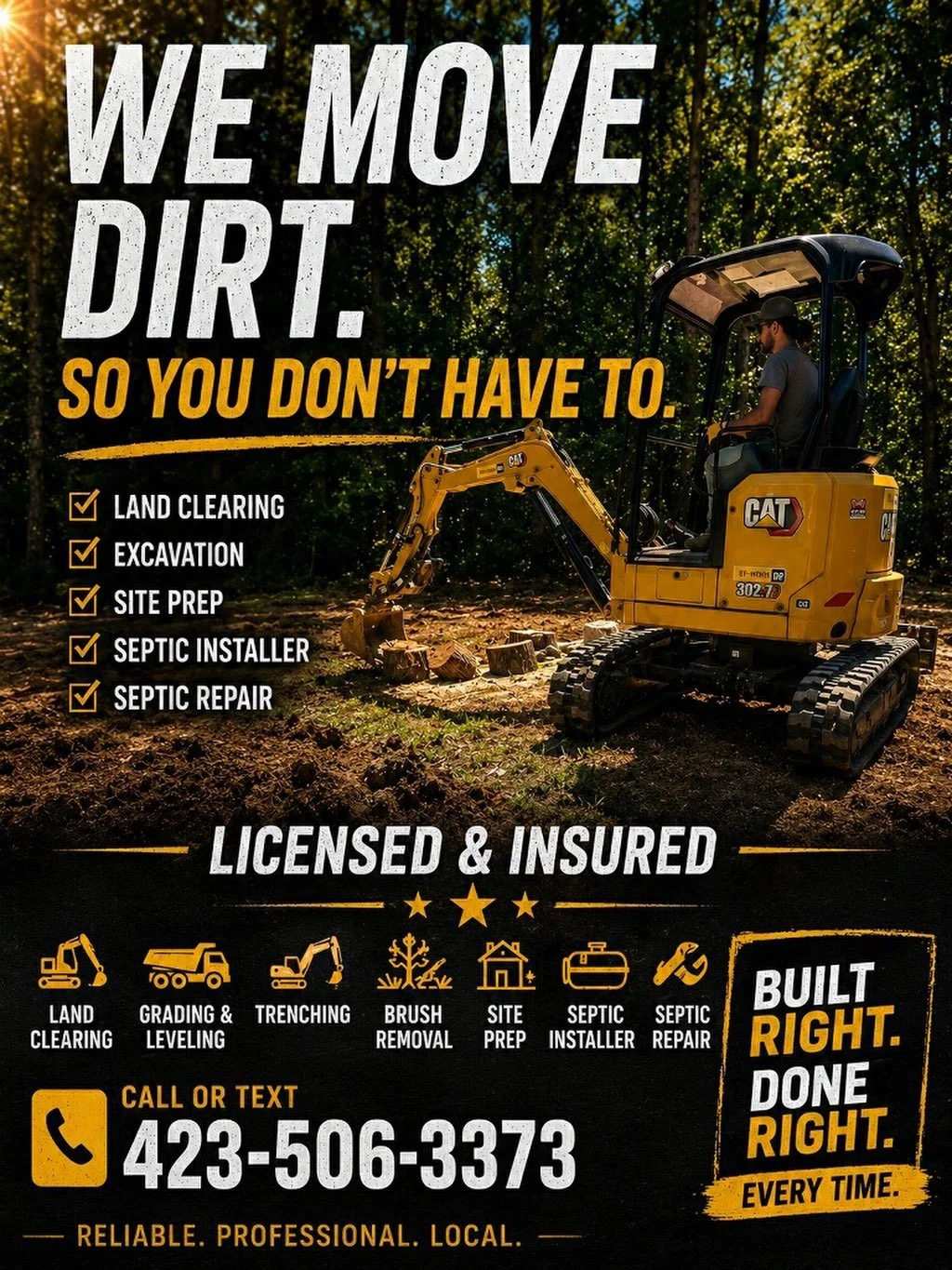 Hello friends and neighbors in Loudon, Athens and surrounding areas! I just have to give a shout out to the most amazing business!
If anyone needs dirt work, septic, or farm equipment work done I just can&rsquo;t recommend 
Marcus Huston enough. 
He 