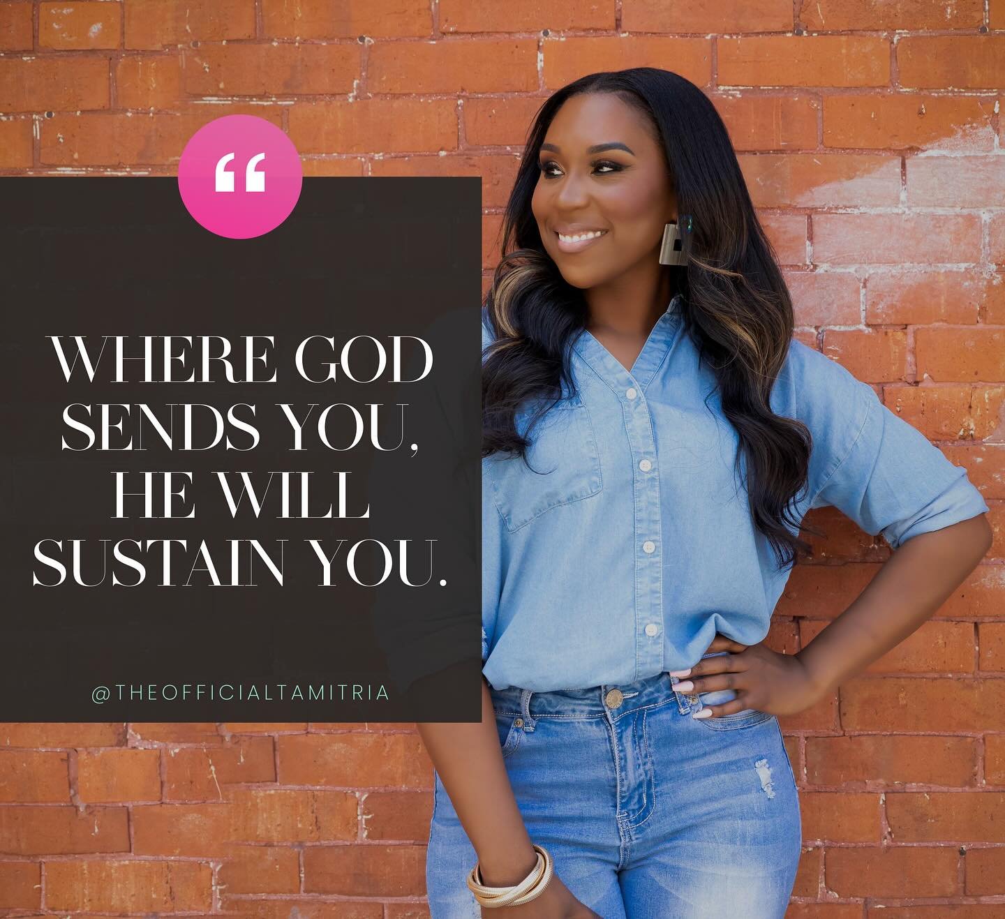 Wherever God sends you, he will sustain, keep and guide you! You are GRACED for the calling! @theofficialtamitria