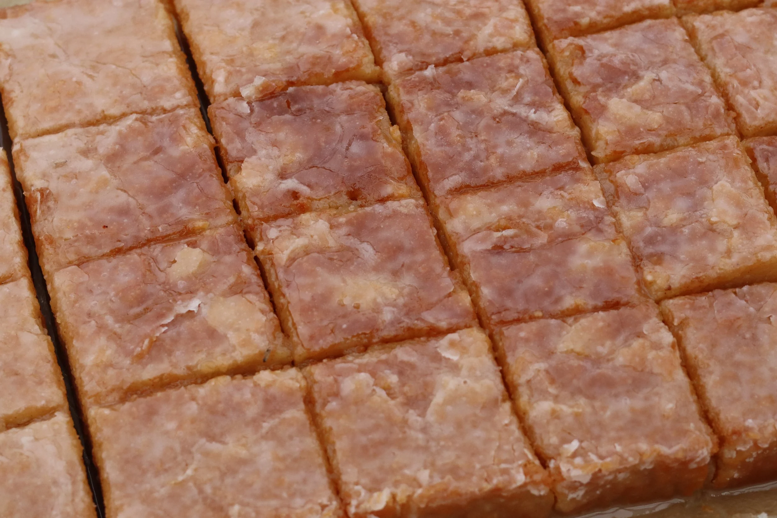 Pear Ginger Butter Mochi  Cake With a Spiced Pear Glaze