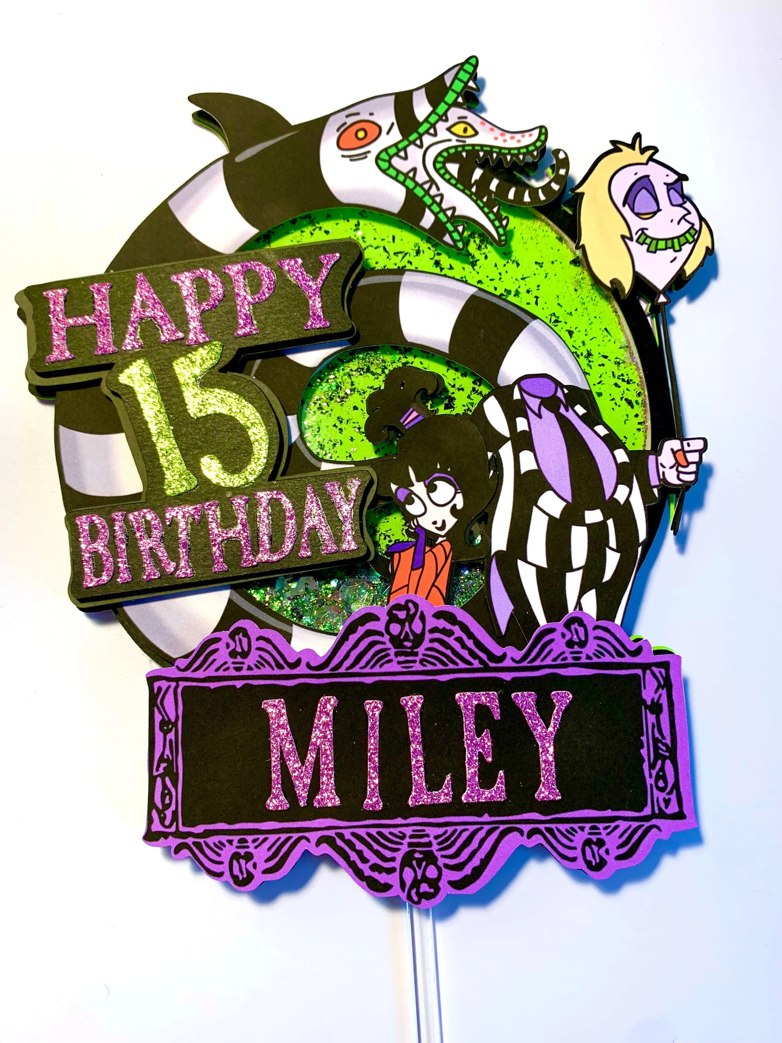 beetlejuice cake topper