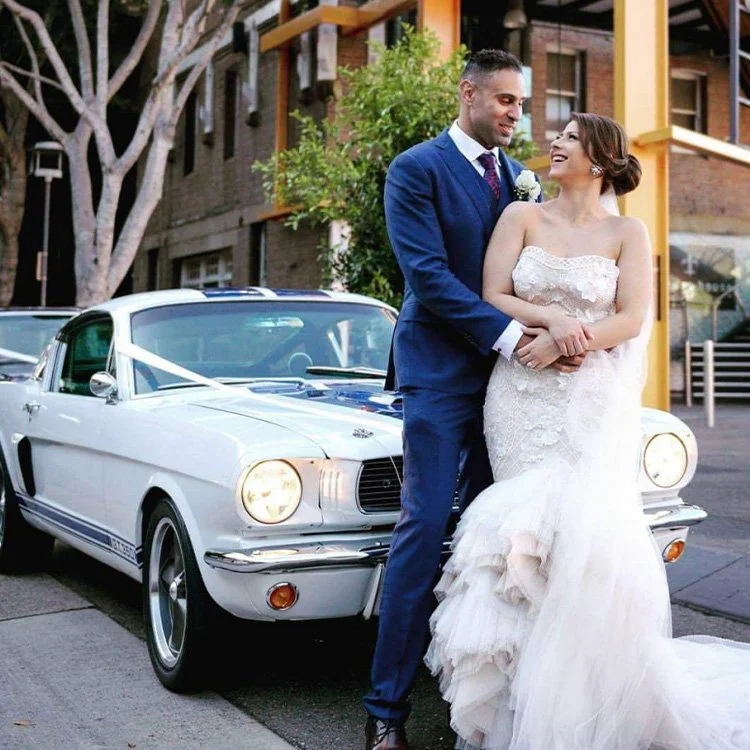 Vintage Ford Mustang wedding car for hire in Sydney